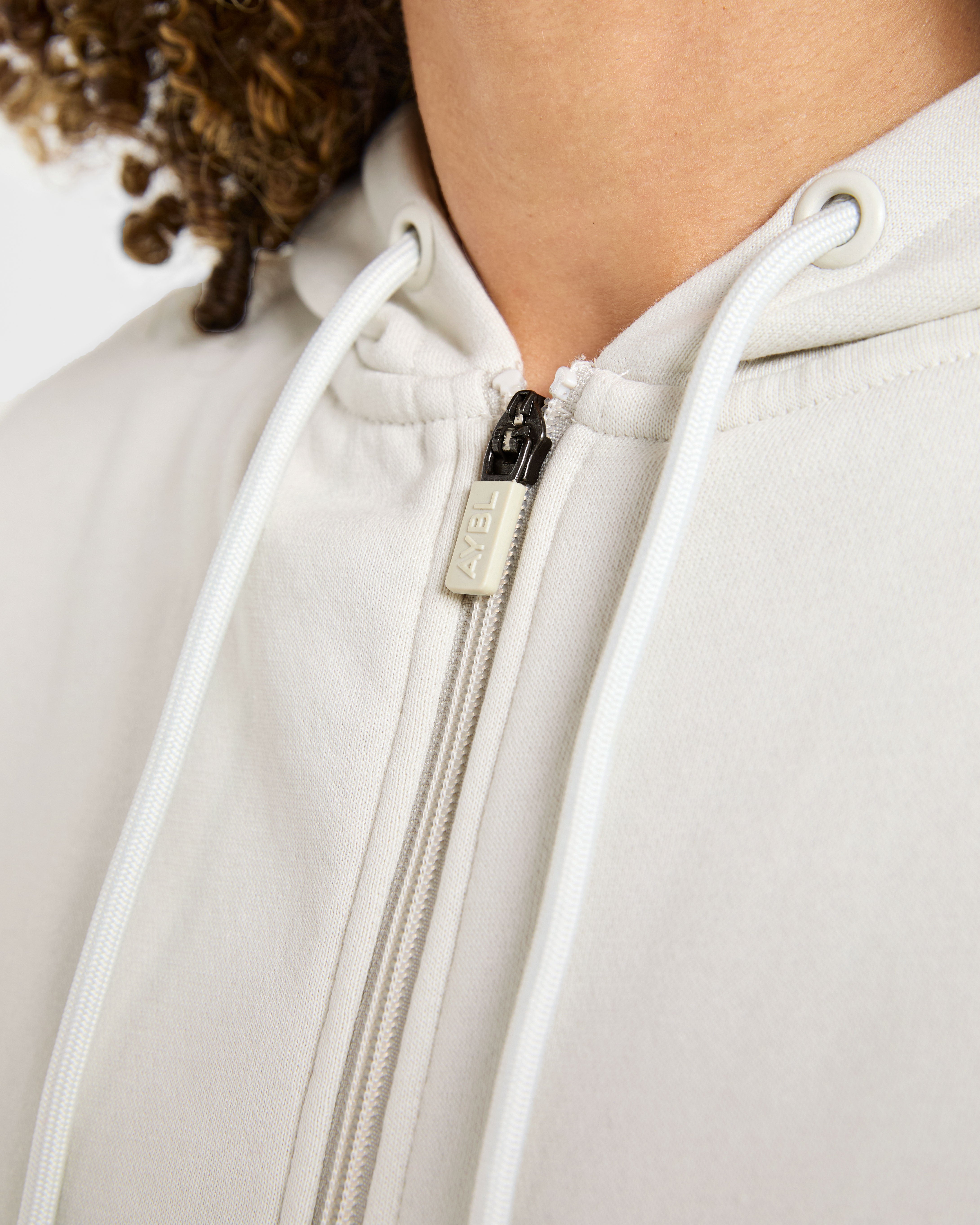 Lifestyle Oversized Zip Up Hoodie - Off White