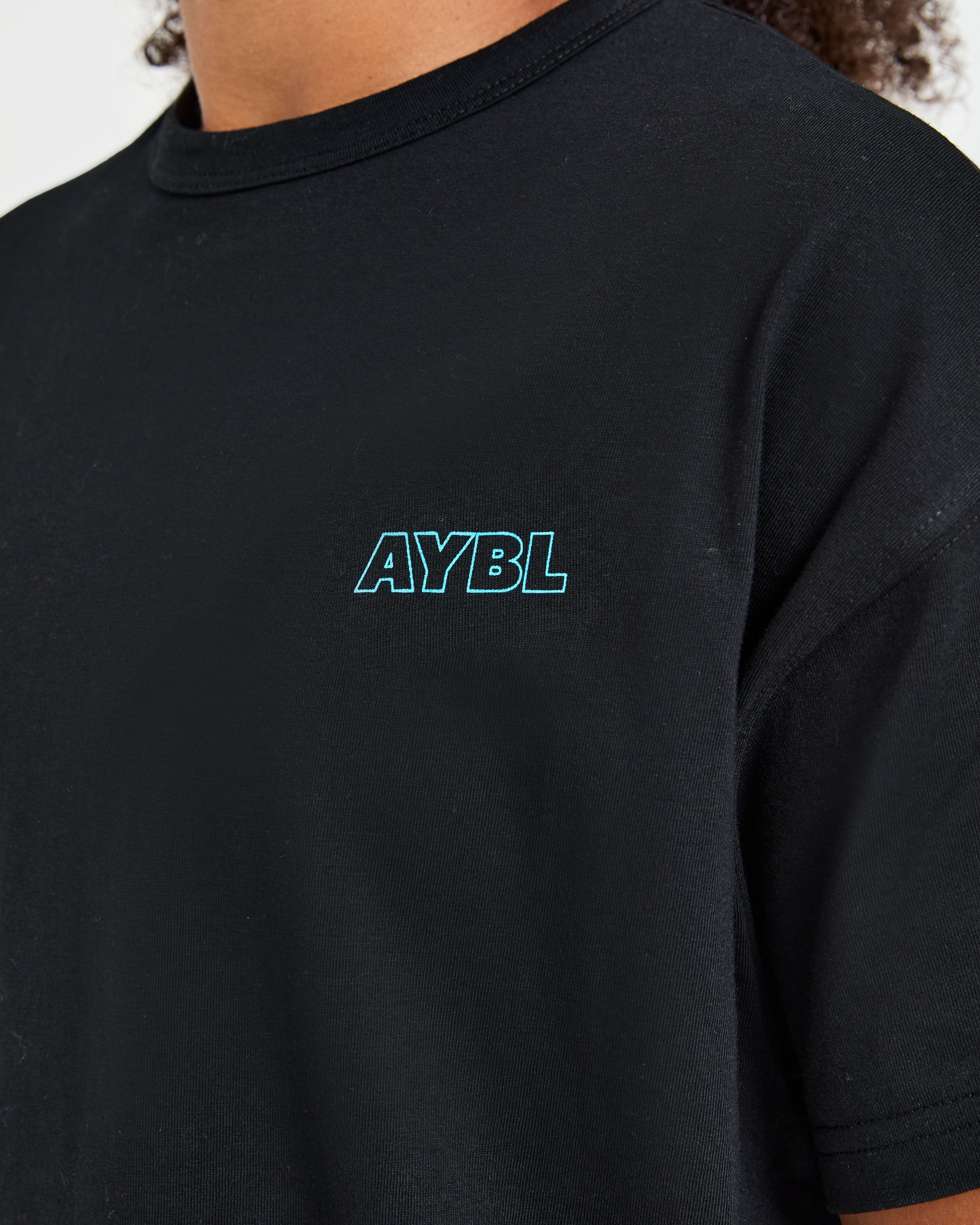 Strength Starts Here Oversized T Shirt - Black/Blue