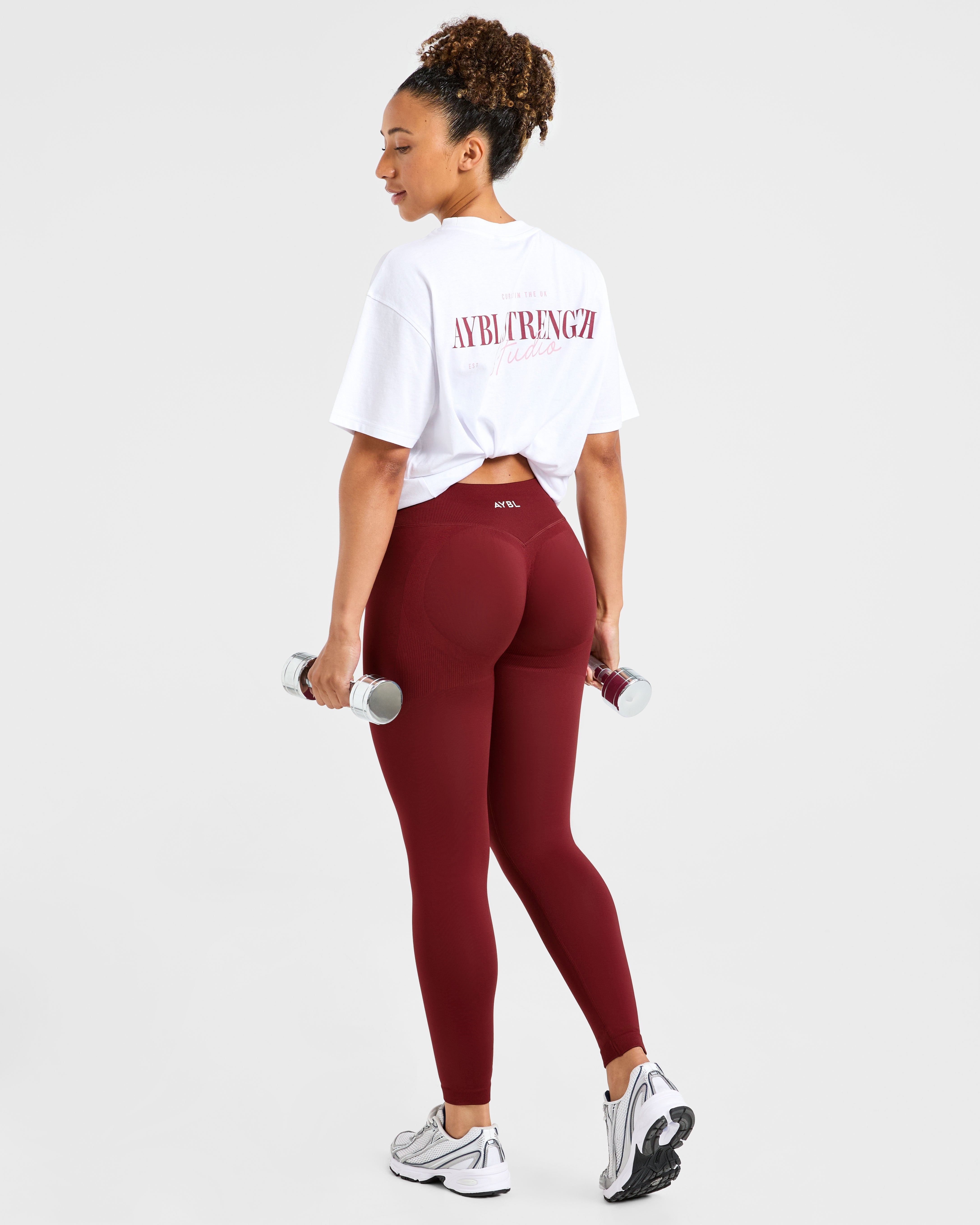 AYBL Strength Studio Oversized T Shirt - White