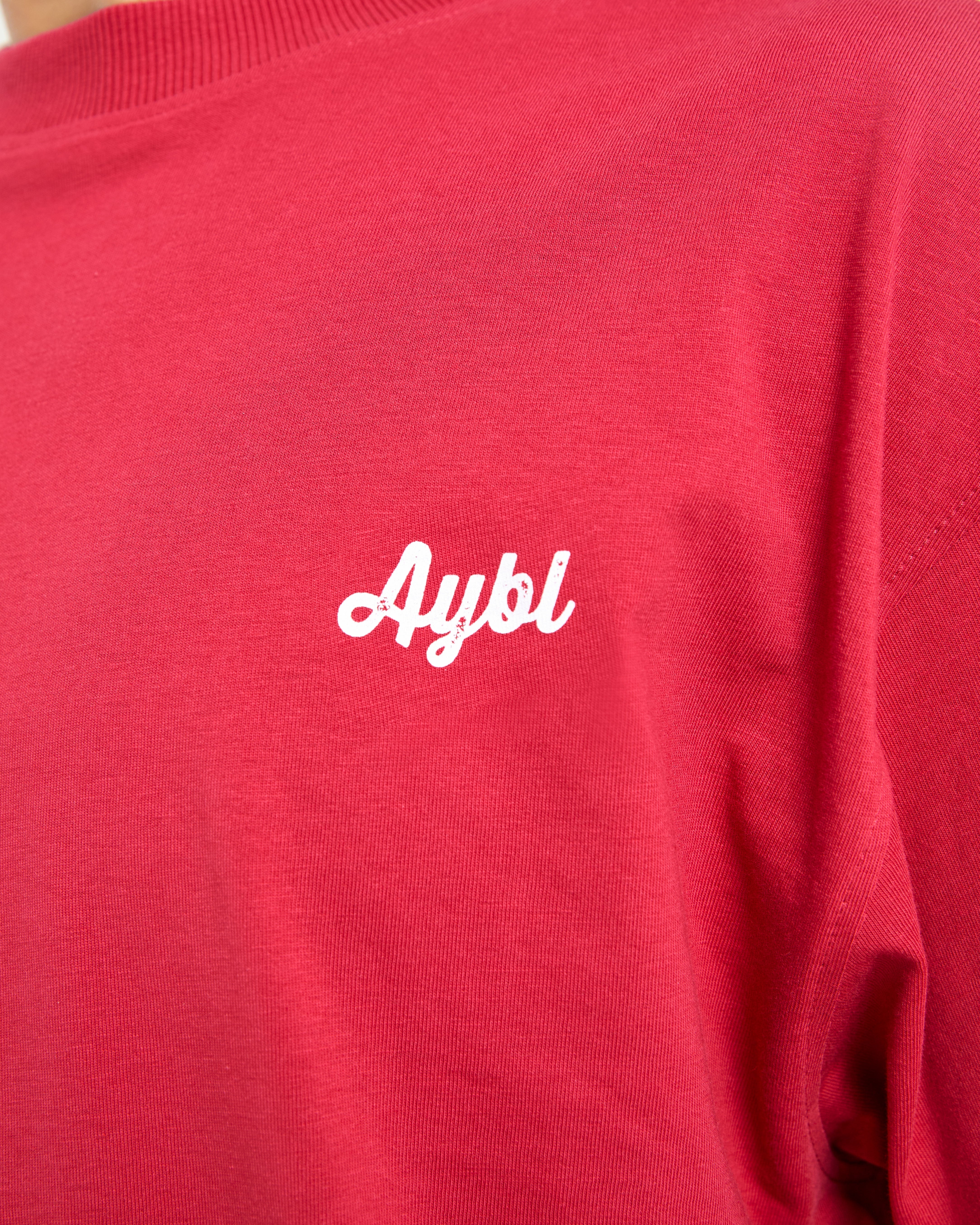 Retro Athletics Club Oversized T Shirt - Red/Blue