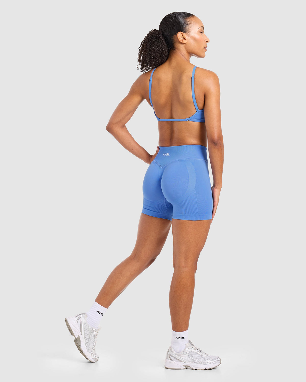 Adapt Seamless Strappy Sports Bra - Bluebell
