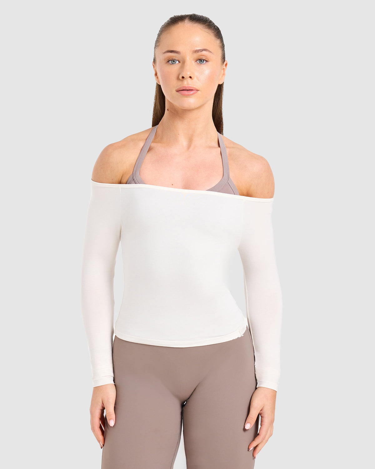 Ease Off The Shoulder Top - Cream White