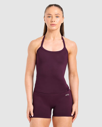 Ease Halterneck Top - Midnight Plum