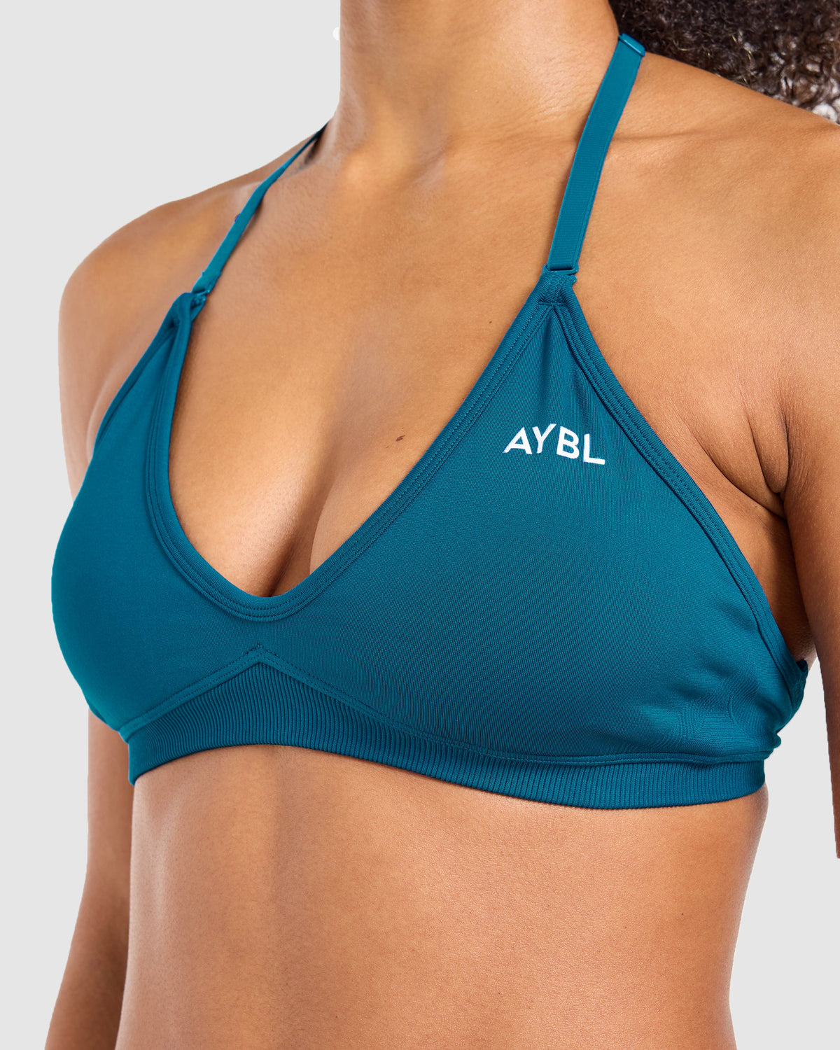 Adapt Seamless Strappy Sports Bra - Deep Aqua