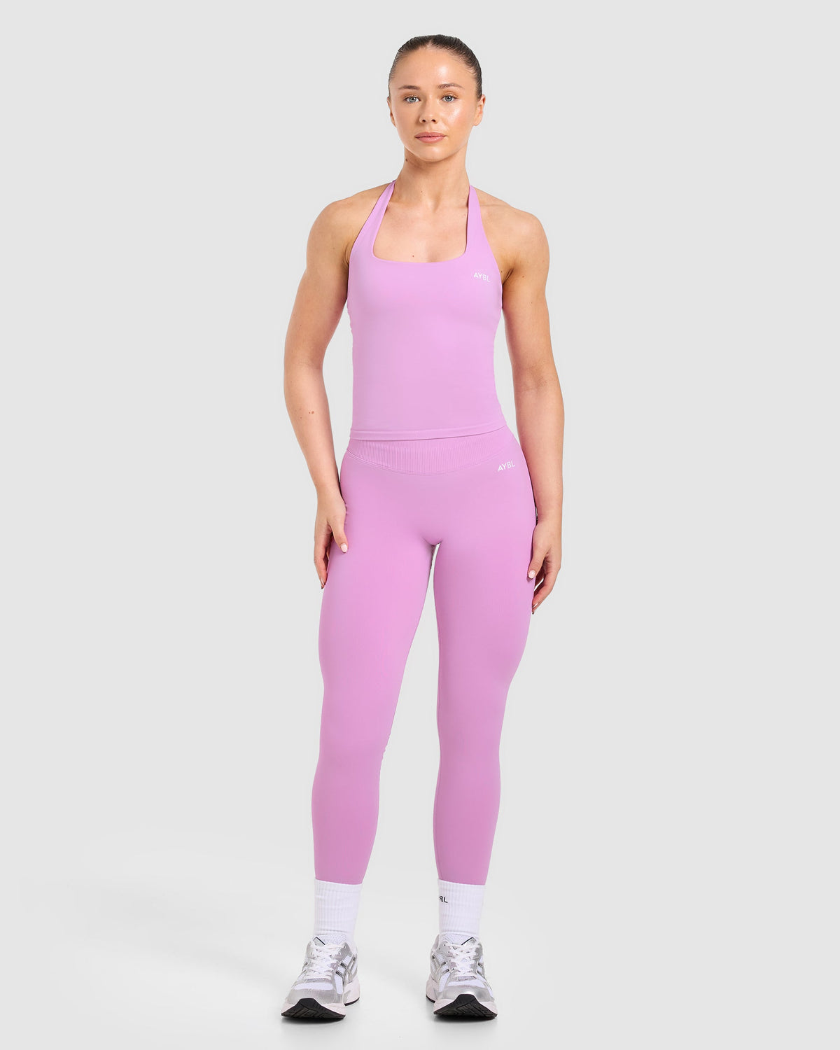 Enhance Seamless Halterneck Top - Deep Lilac