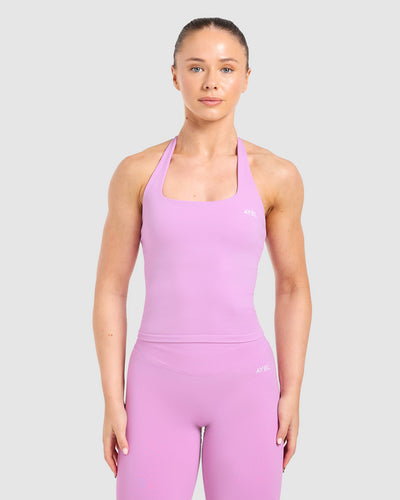 Enhance Seamless Halterneck Top - Deep Lilac