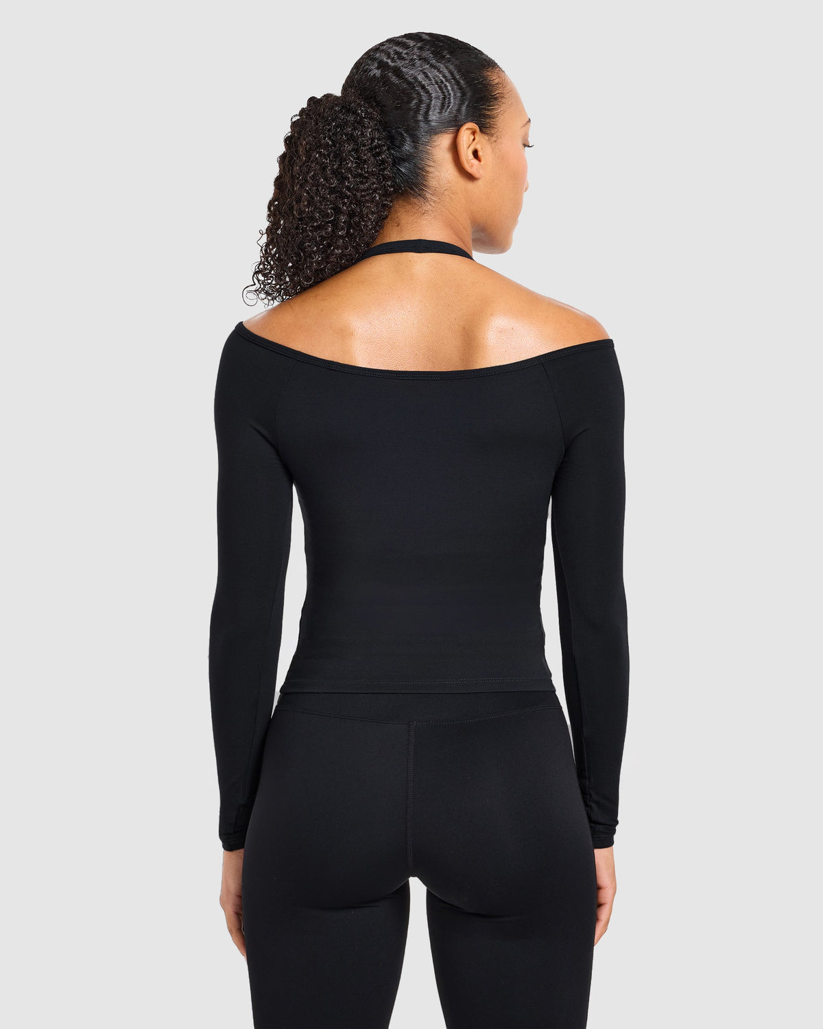 Ease Off The Shoulder Top - Black