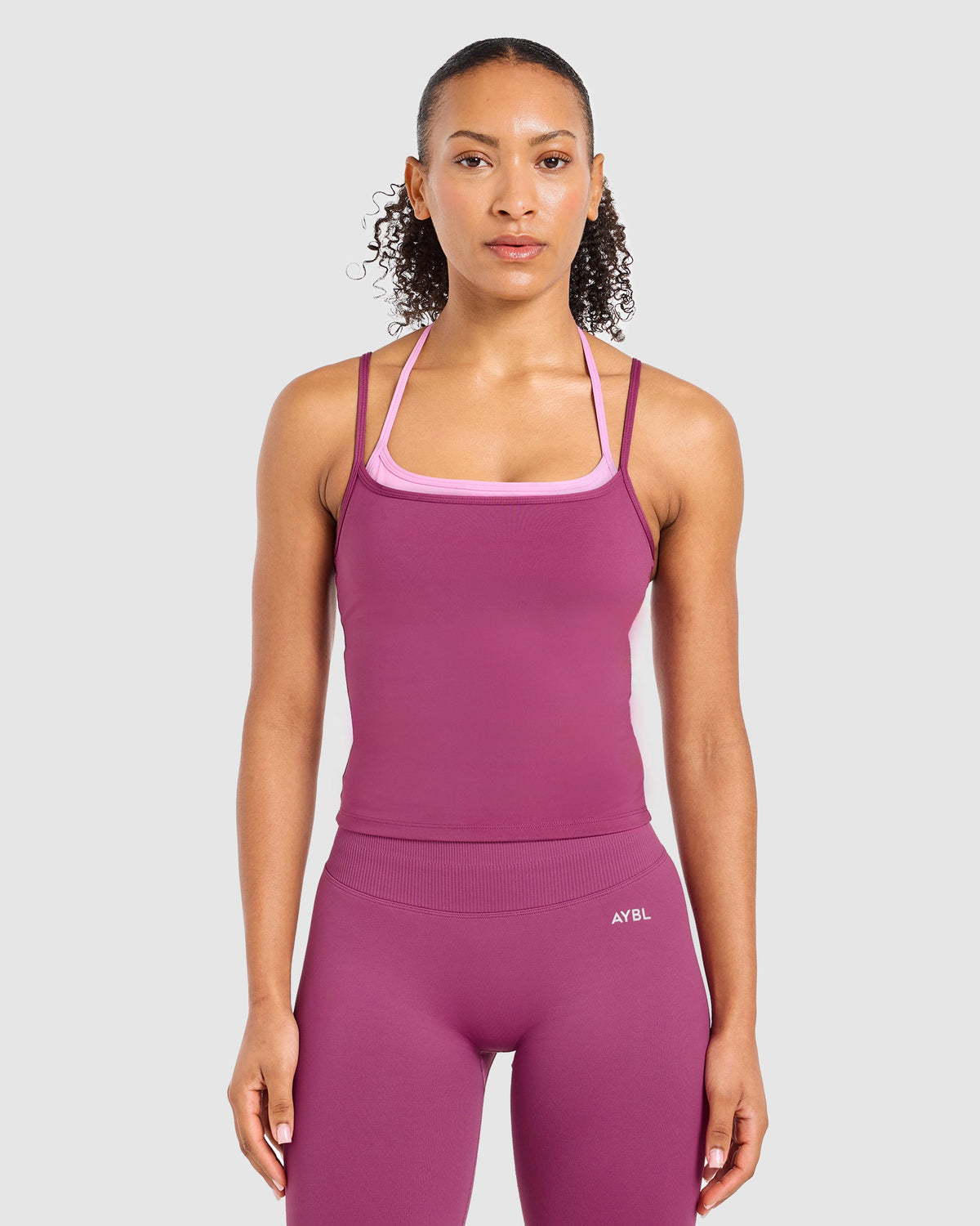 Double Layered Tank Top - Dusky Rose