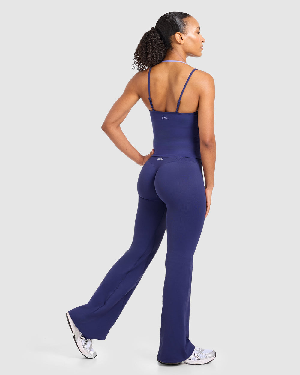 Model Stringer Connectors Double Layered Tank Top - Storm Blue