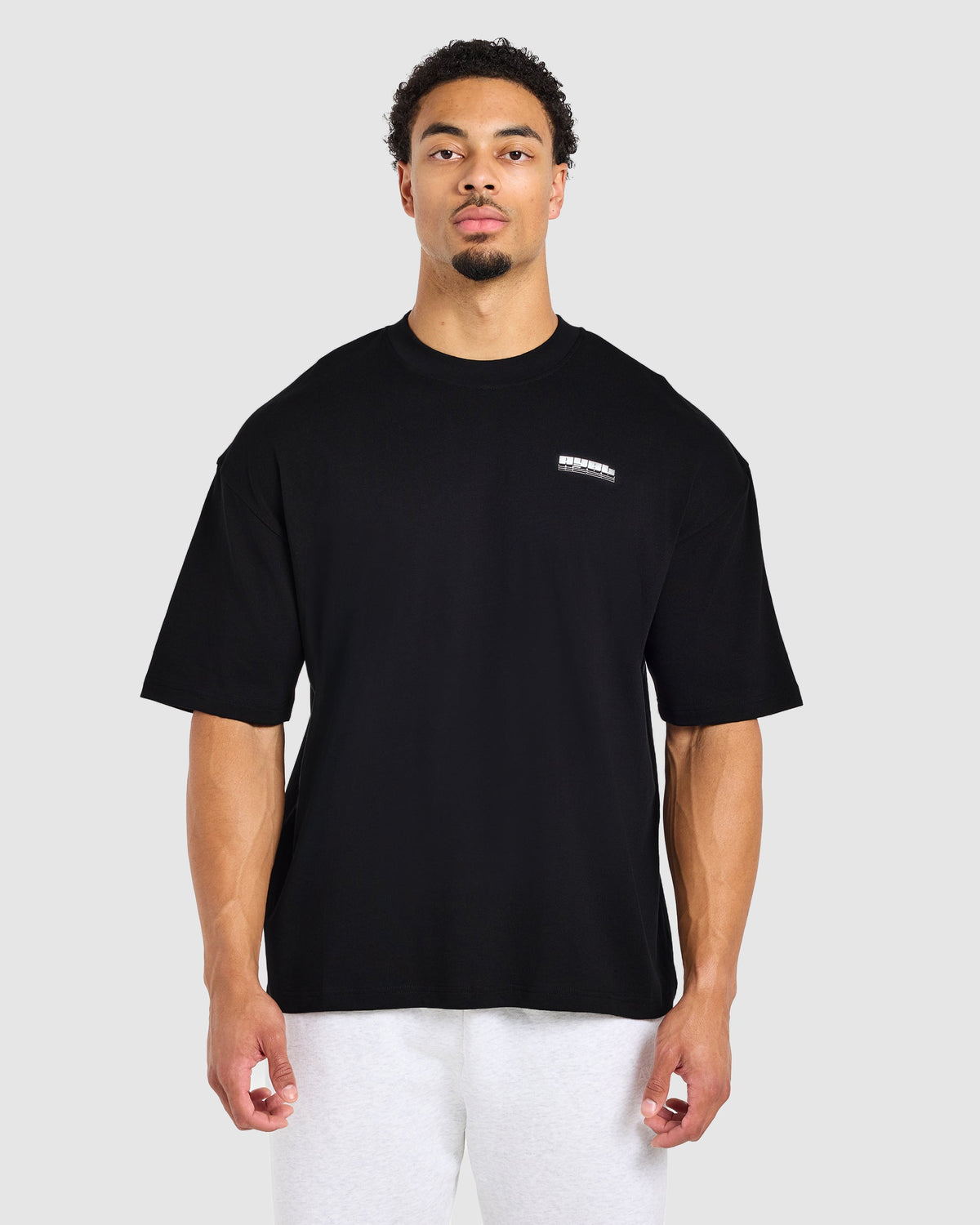 Anime Bench Press Oversized T Shirt - Black