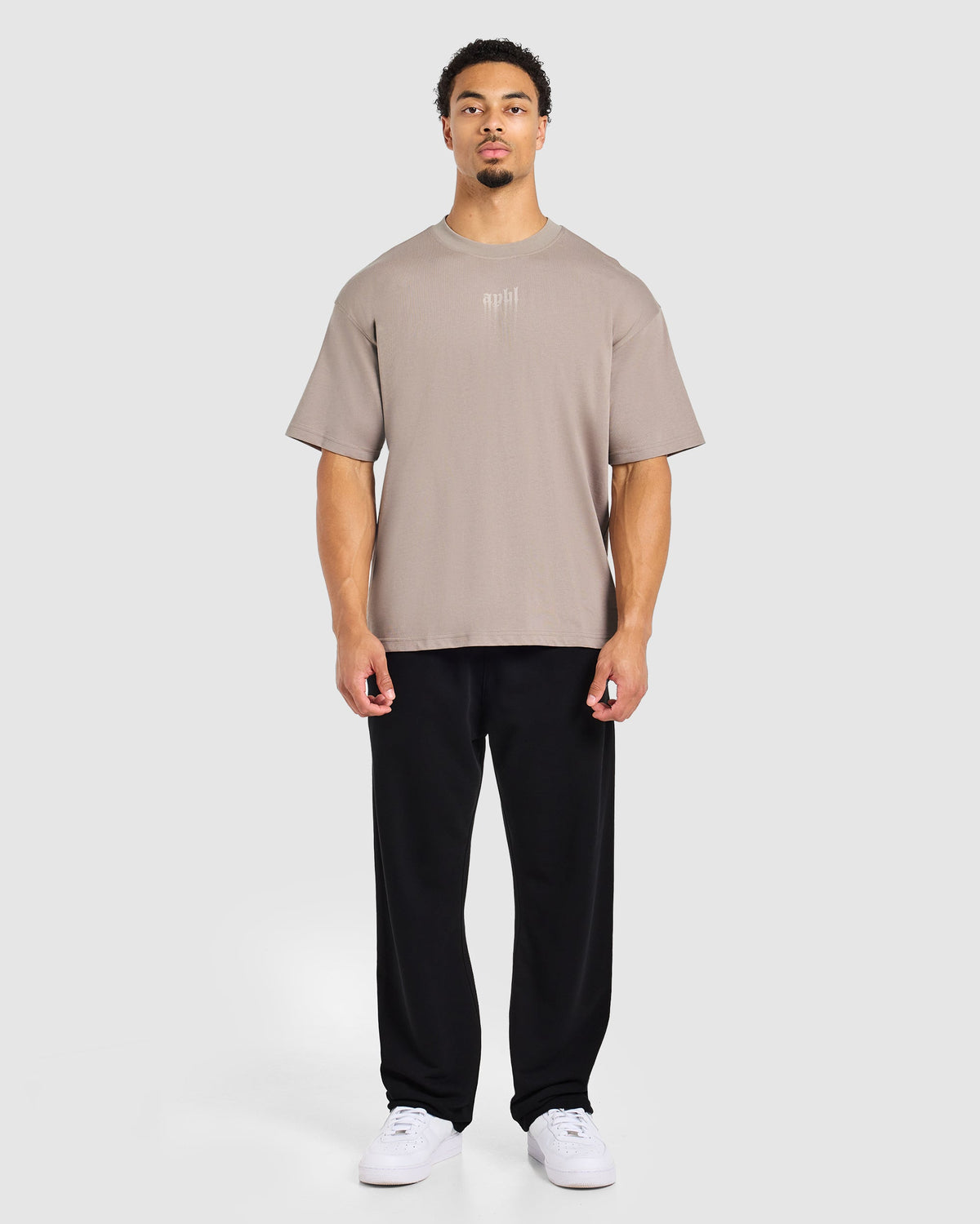 Gothic Blur Oversized T Shirt - Fog