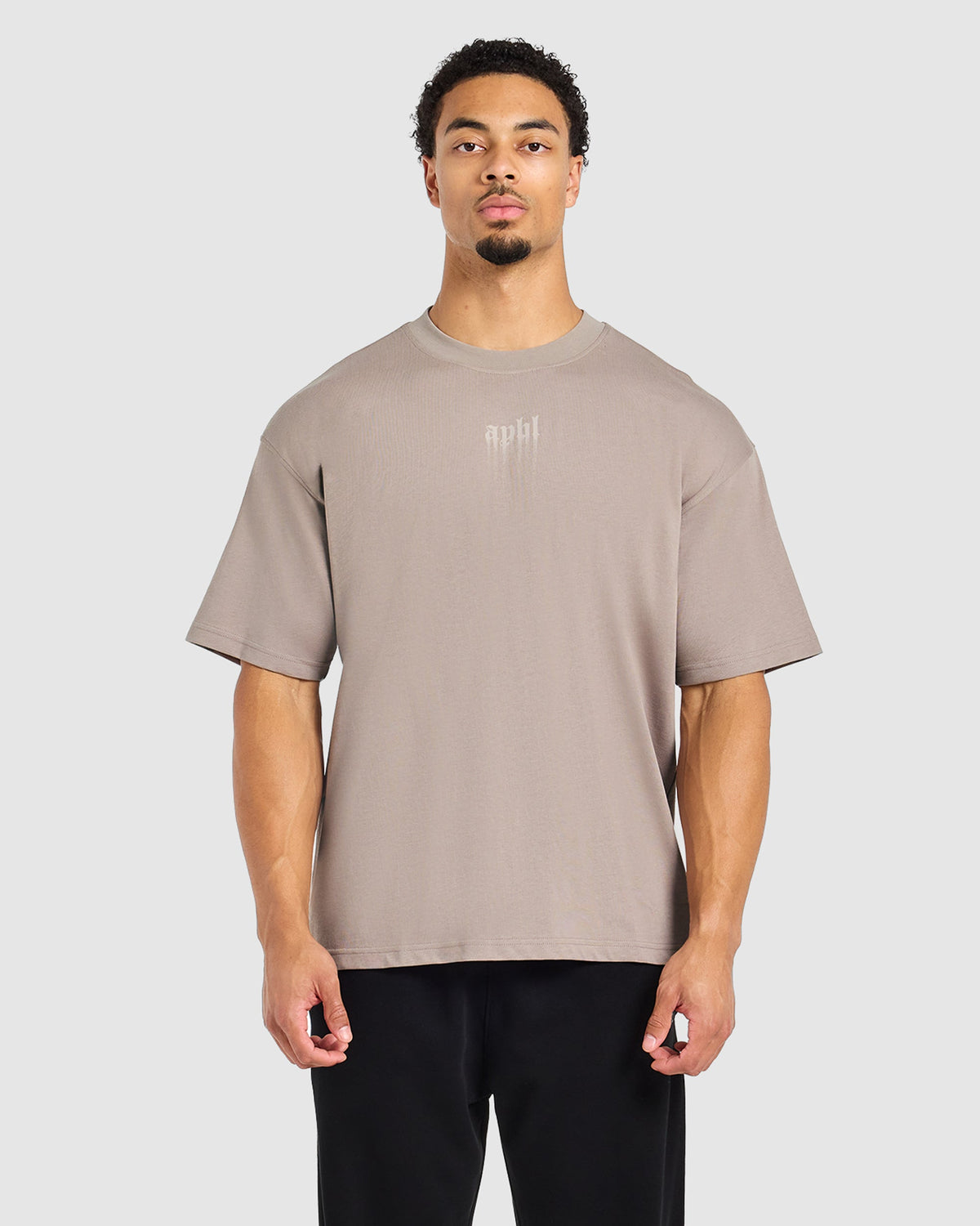 Gothic Blur Oversized T Shirt - Fog