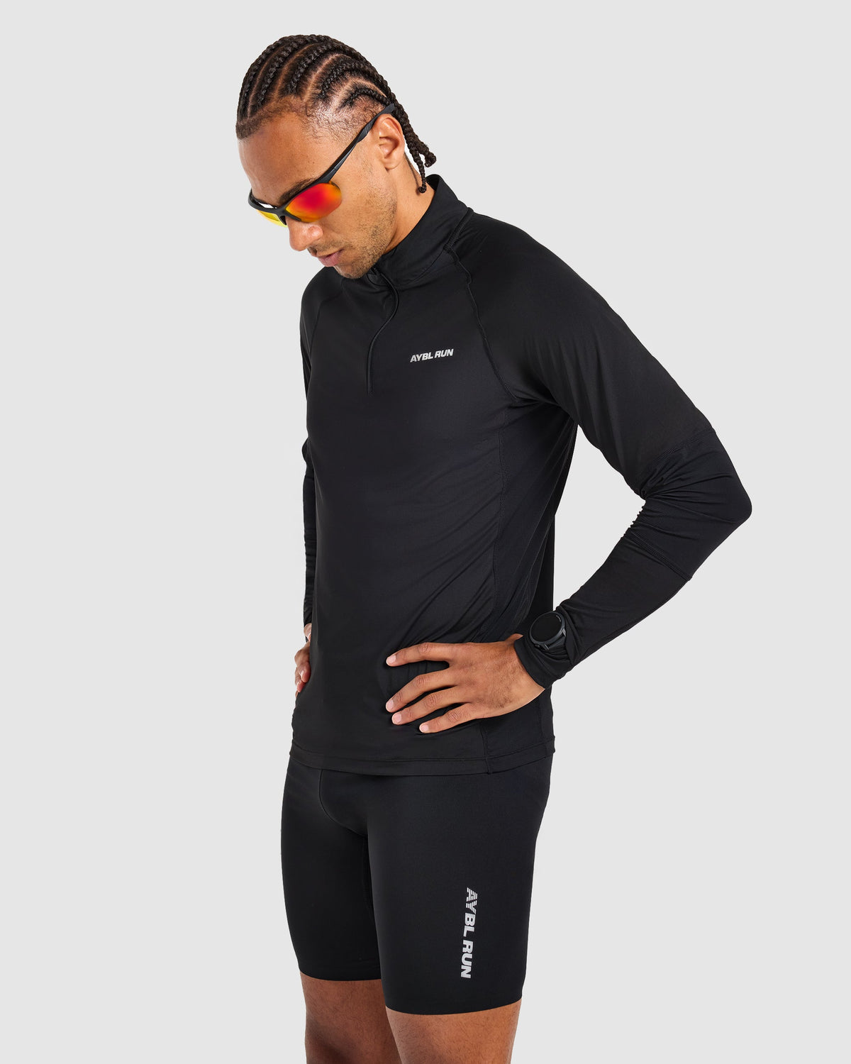 Run 1/4 Zip Pullover - Black