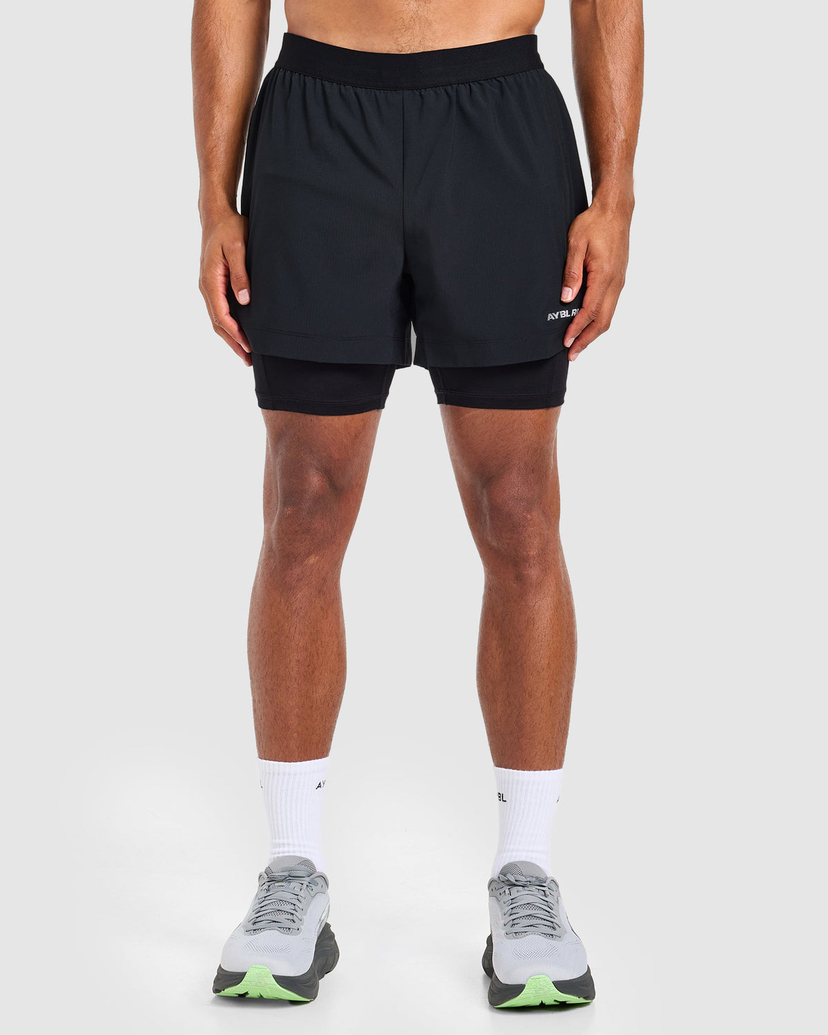 Run 2 in 1 Shorts - Black