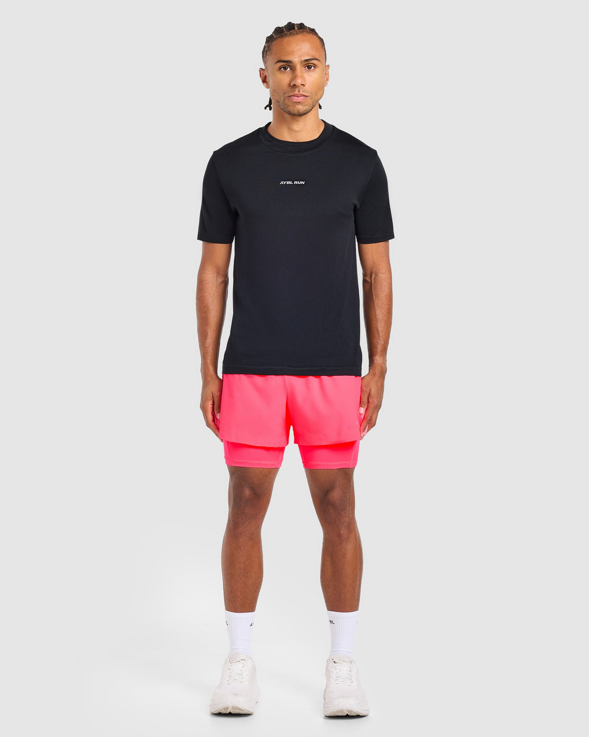 Run 2 in 1 Shorts - Neon Pink
