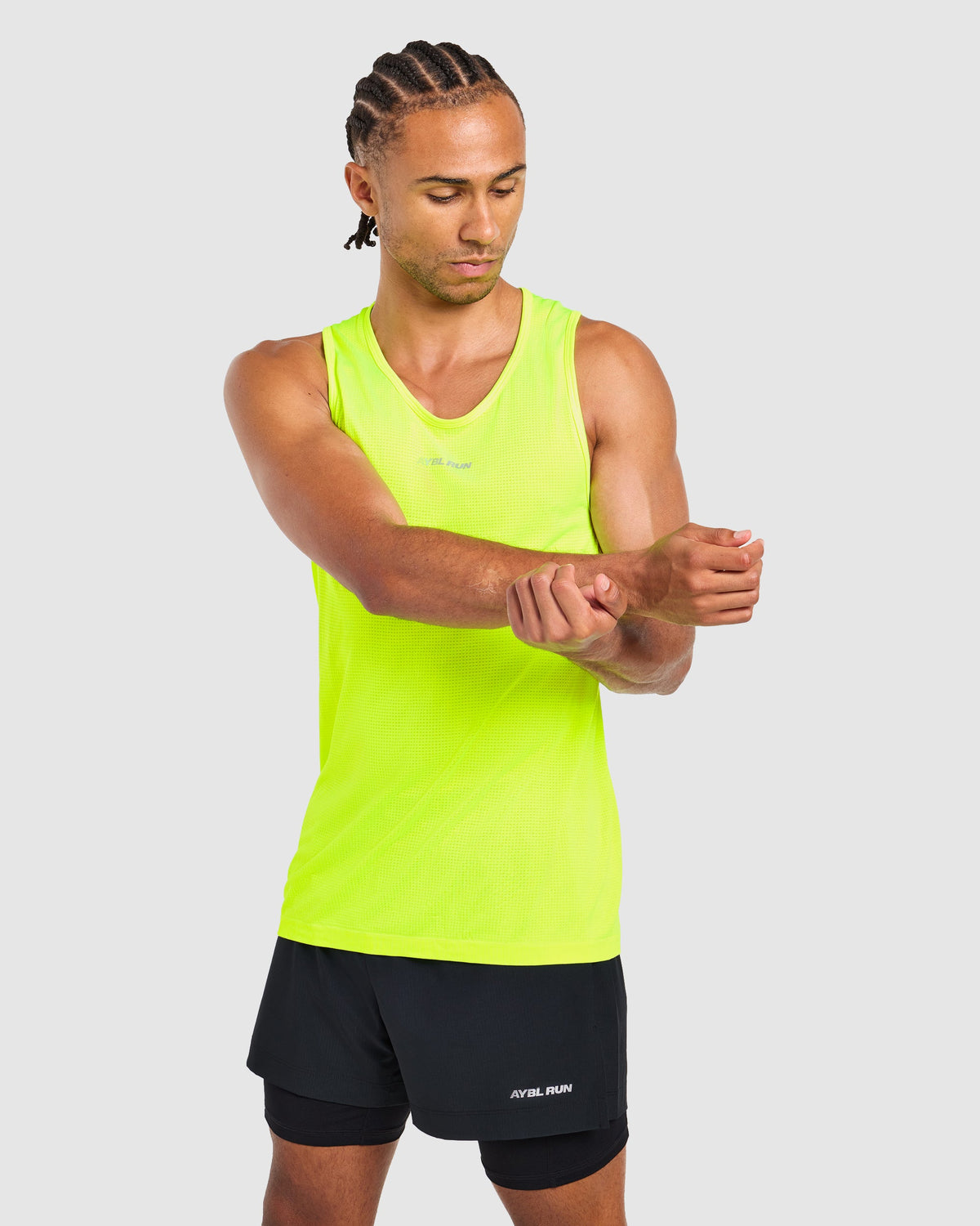 Run Seamless Tank - Neon Yellow