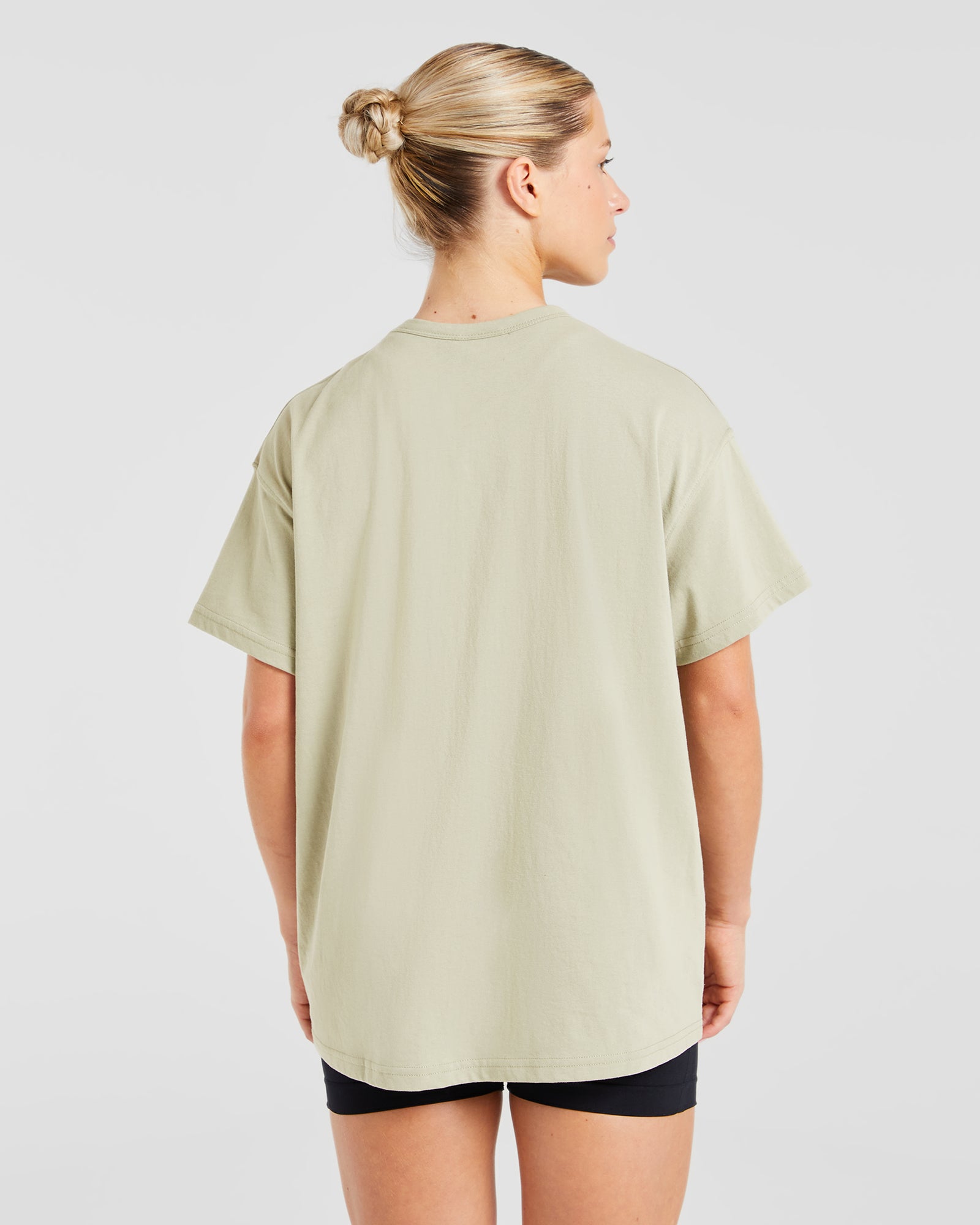 Varsity Oversized T Shirt - Olive Green