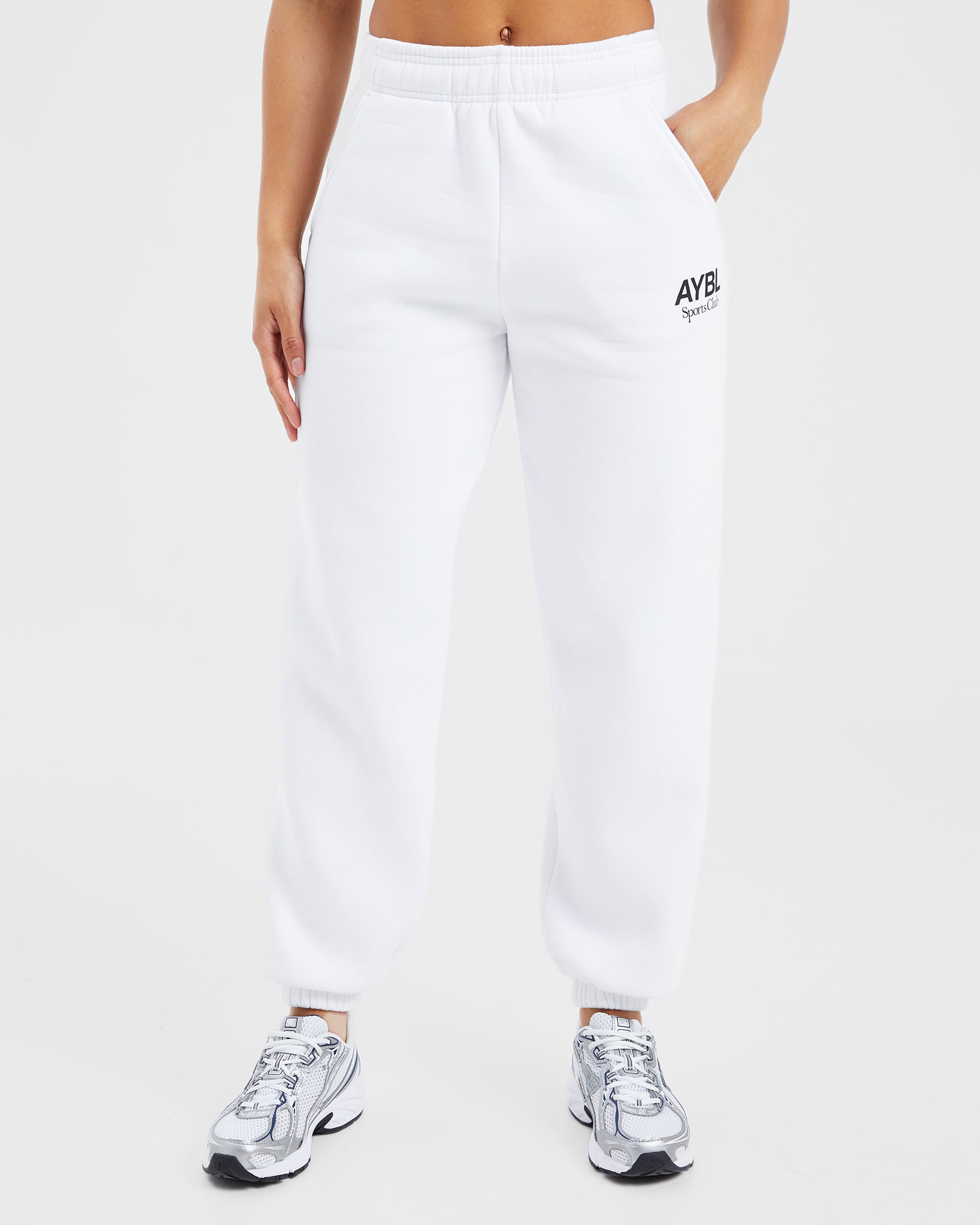 AYBL Sports Club Oversized Joggers - White