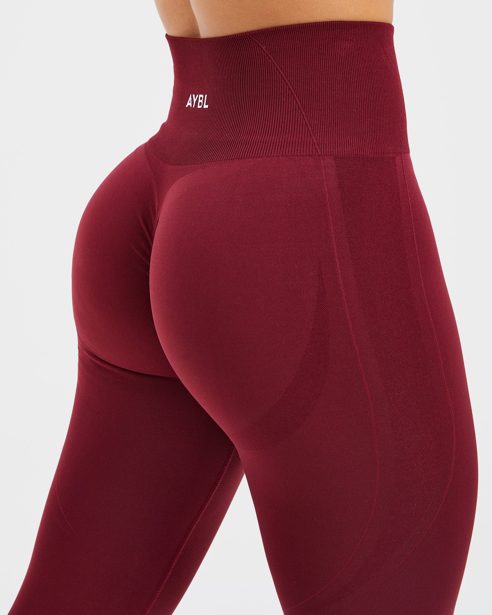 Nahtlose Leggings „Empower“ – Rotwein