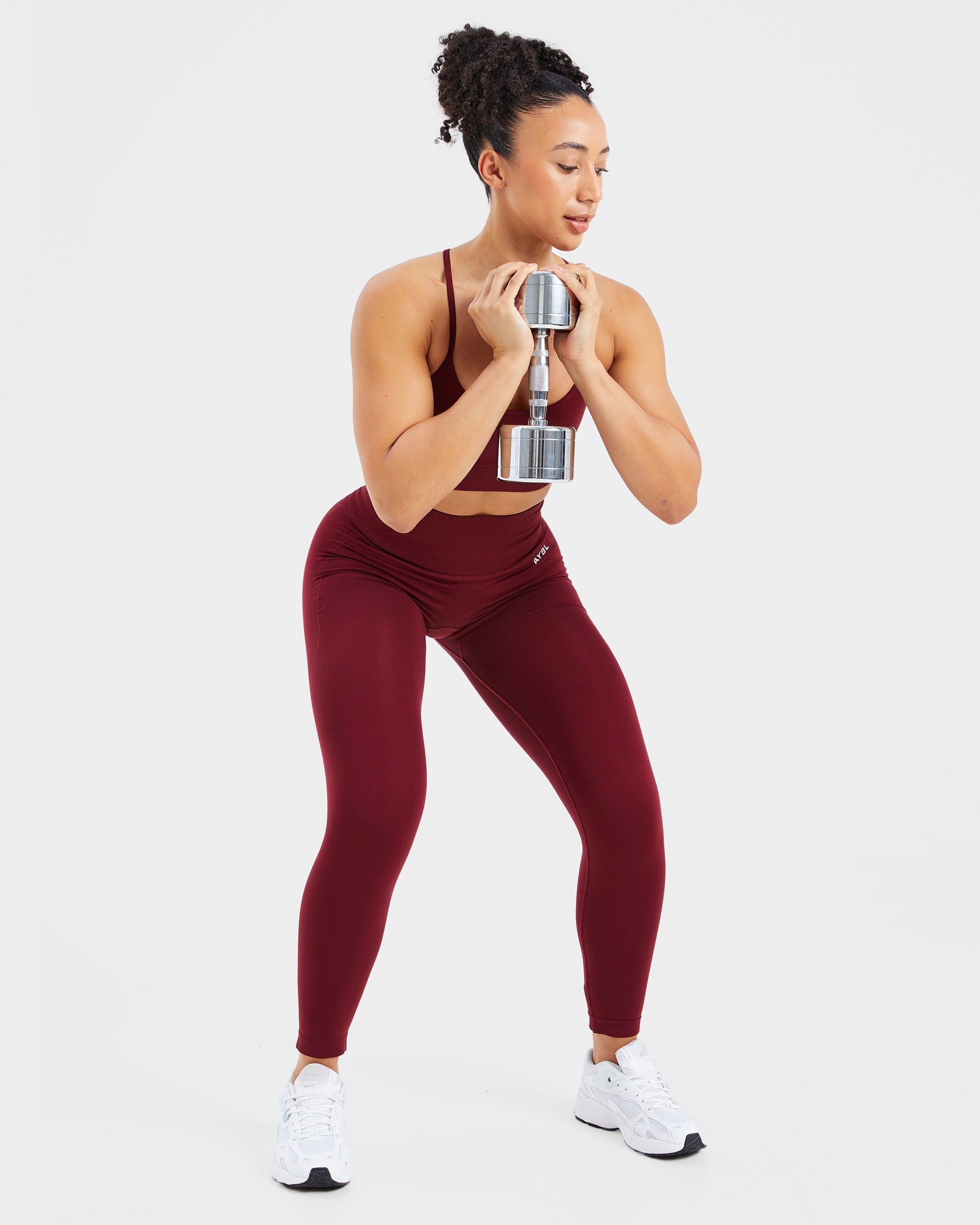 Nahtlose Leggings „Empower“ – Rotwein