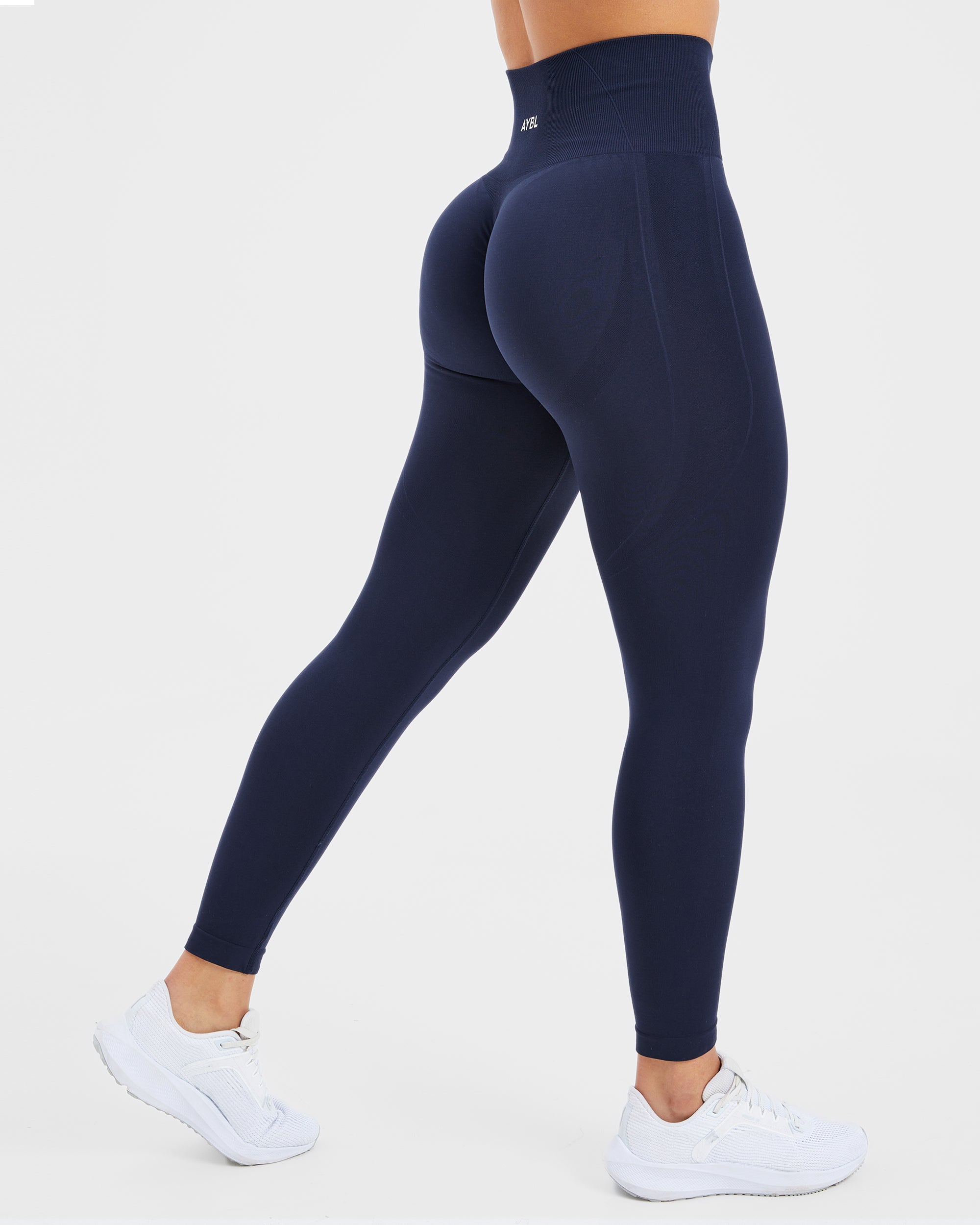 Nahtlose Leggings „Empower“ – Marineblau