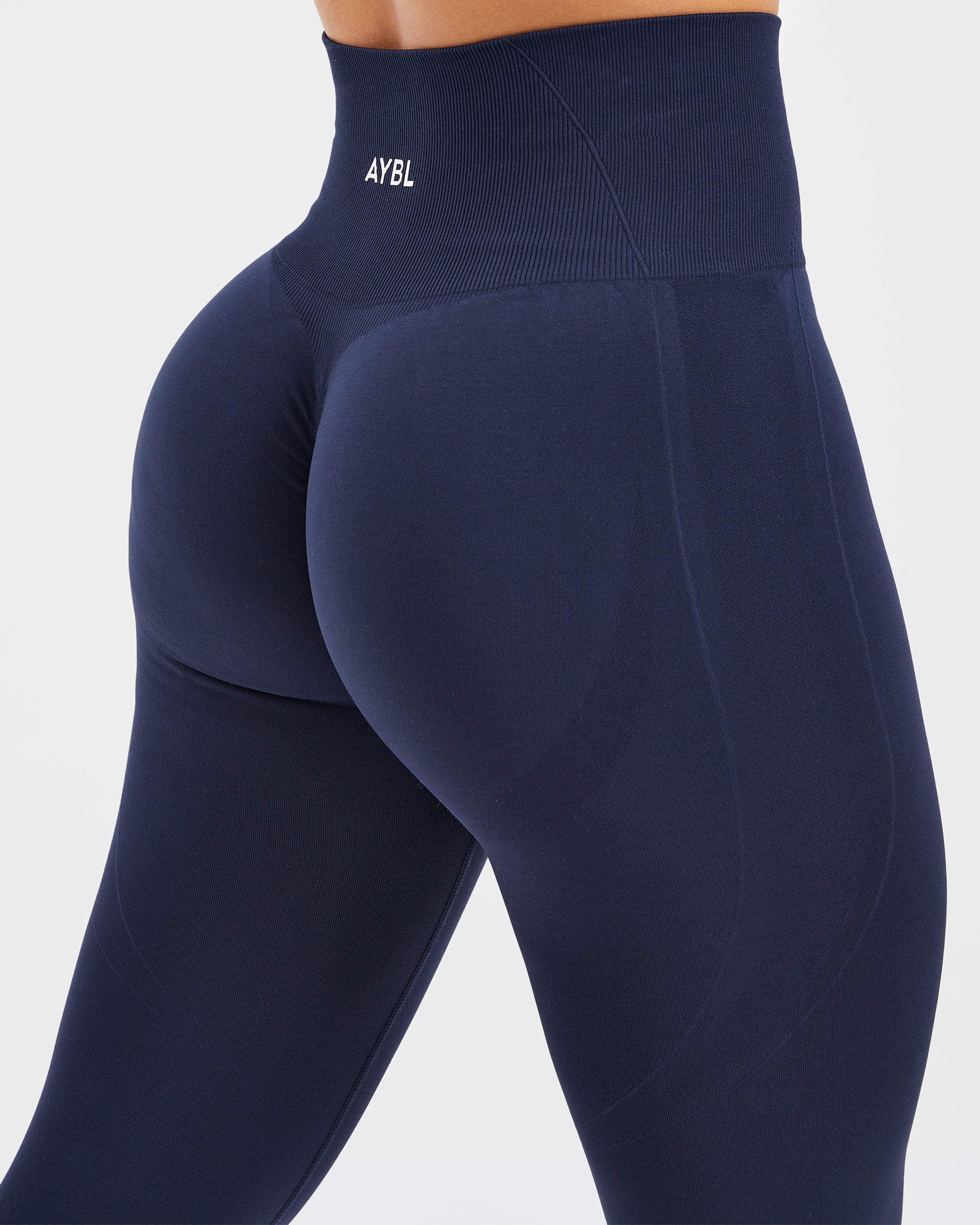 Nahtlose Leggings „Empower“ – Marineblau