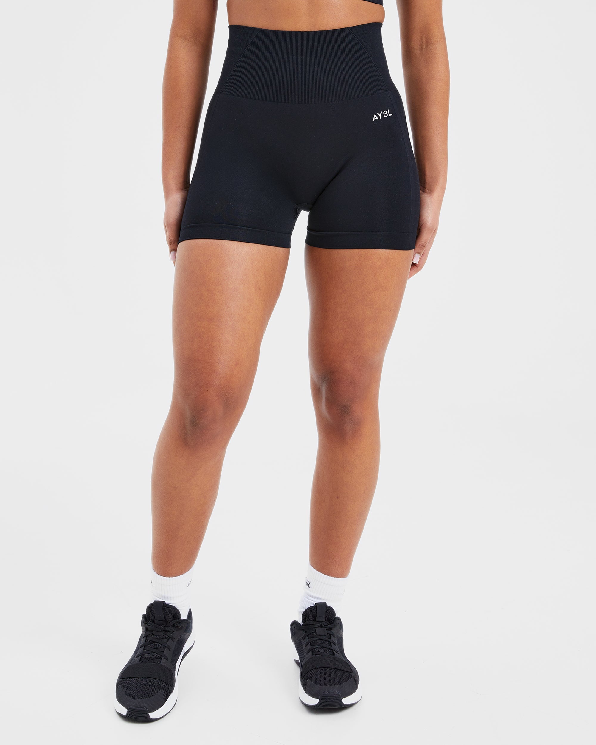 Nahtlose Empower-Shorts – Schwarz