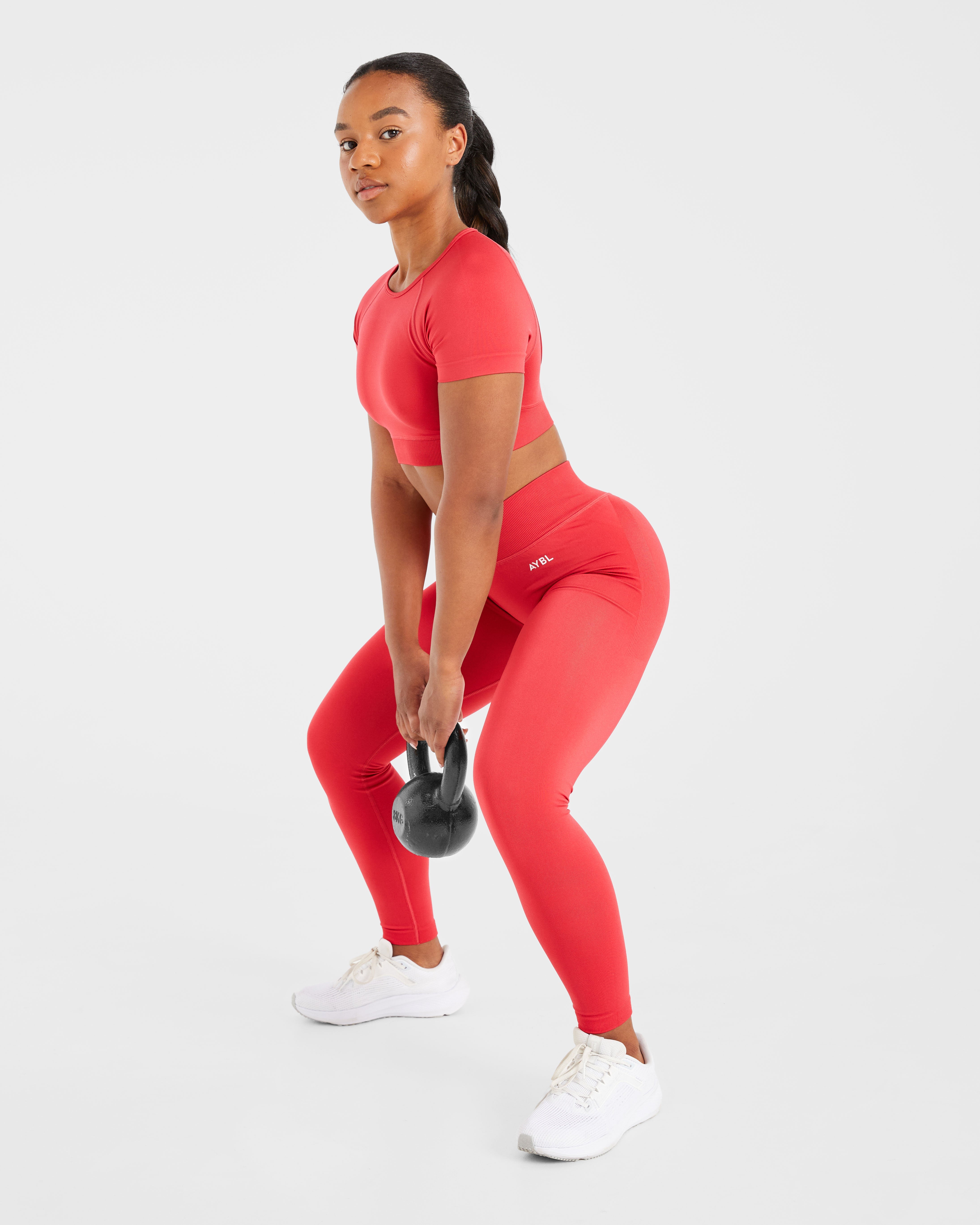 Adapt Seamless Crop Top - Salsa Red