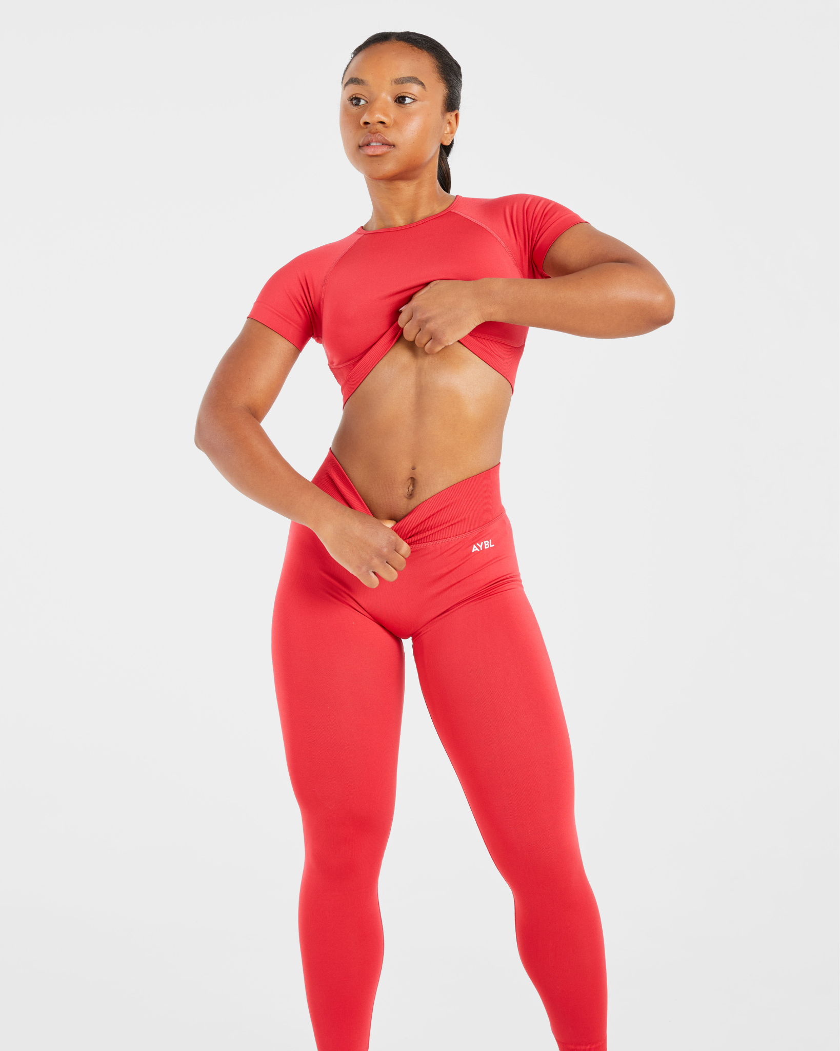 Adapt Seamless Crop Top - Salsa Red