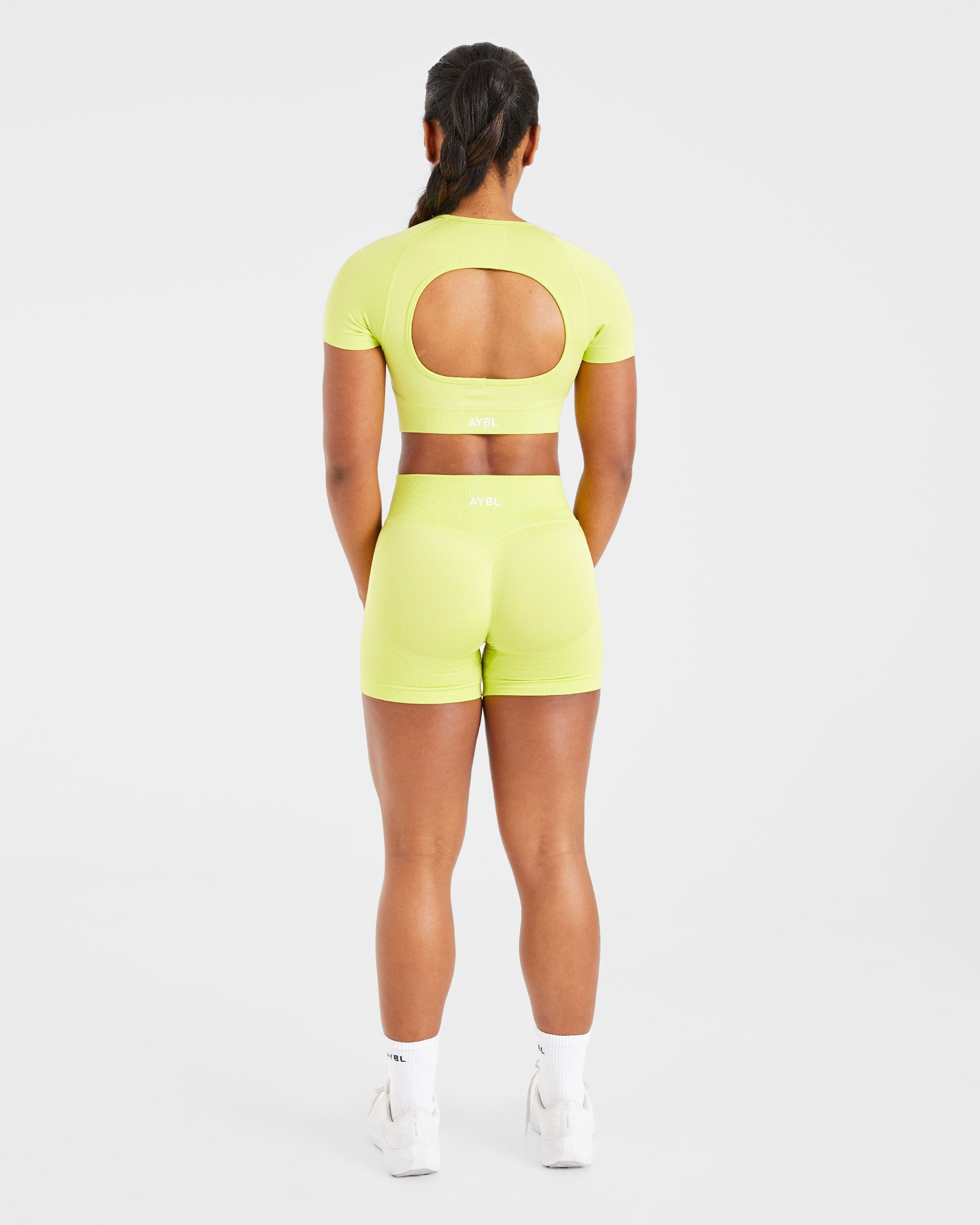 Adapt Seamless Crop Top - Lime Green