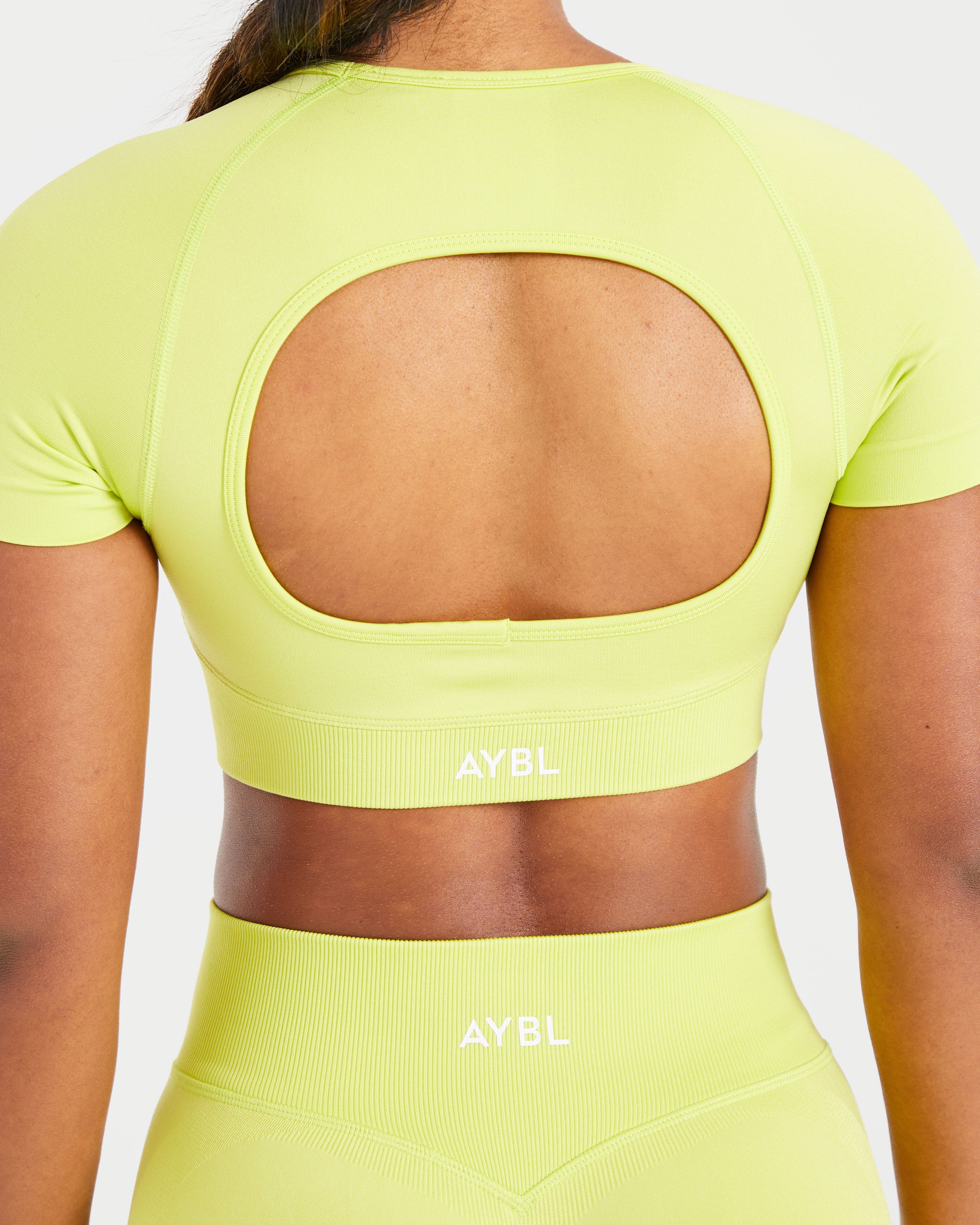 Adapt Seamless Crop Top - Lime Green