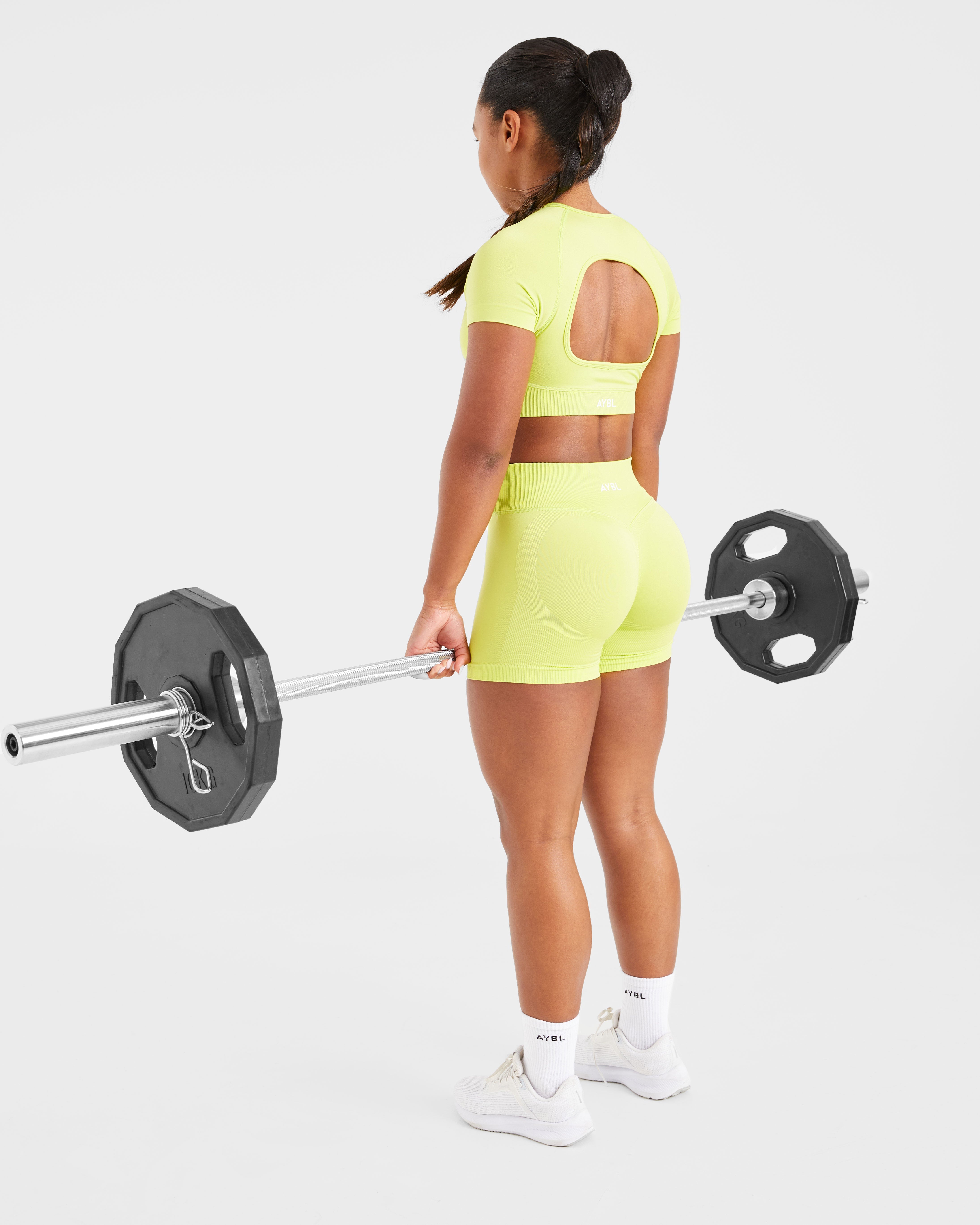 Adapt Seamless Crop Top - Lime Green