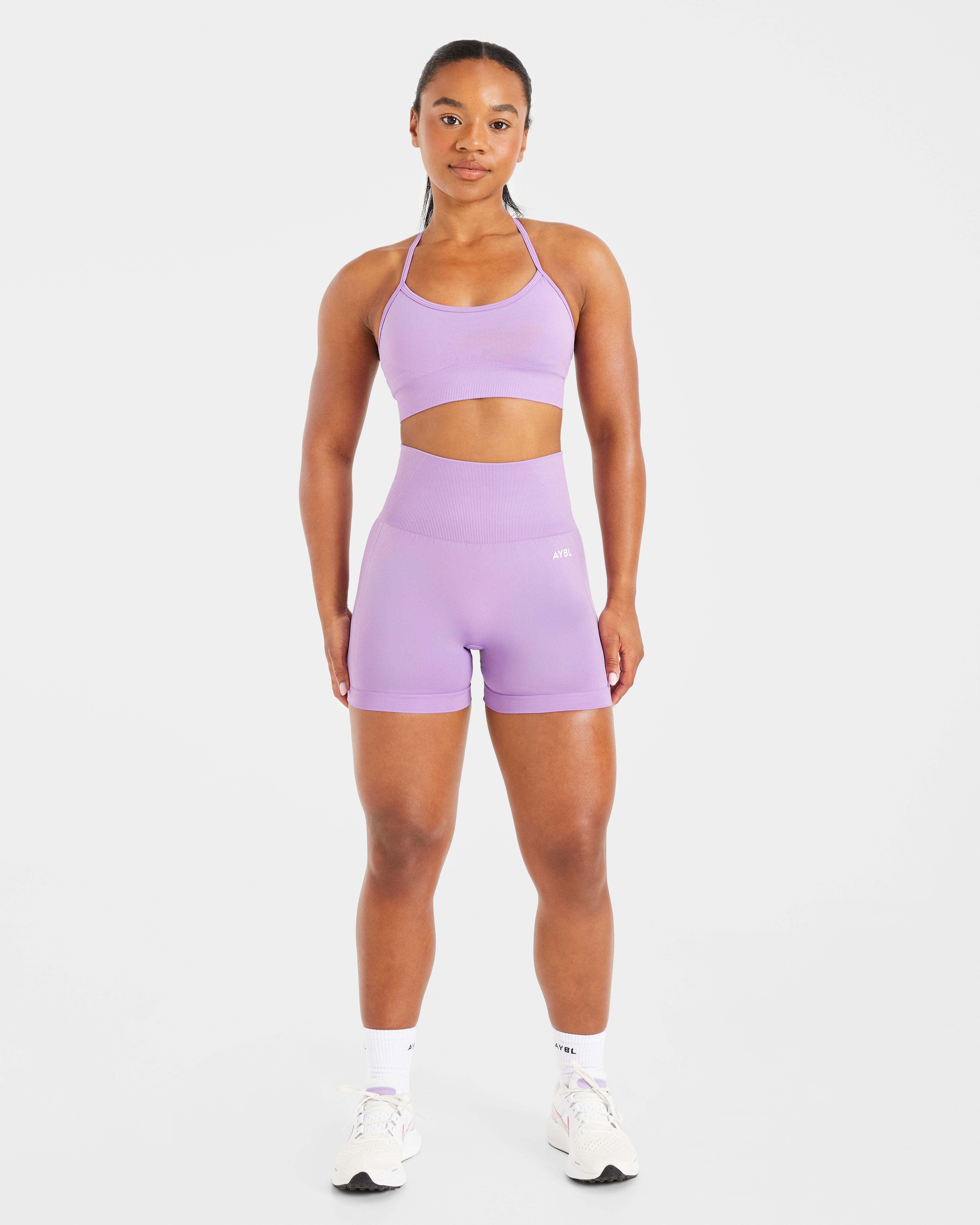 Nahtlose Empower-Shorts – Lila
