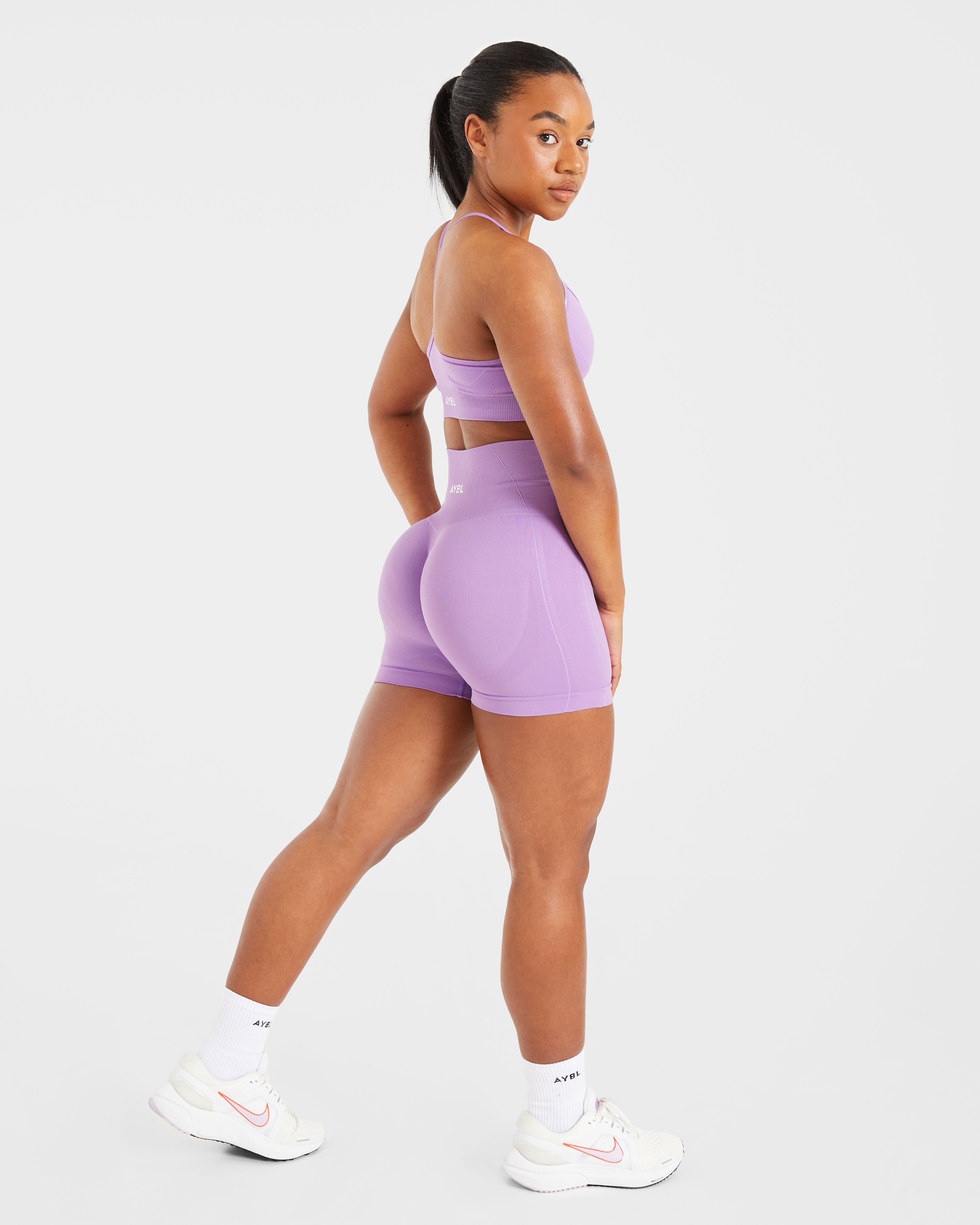 Nahtlose Empower-Shorts – Lila