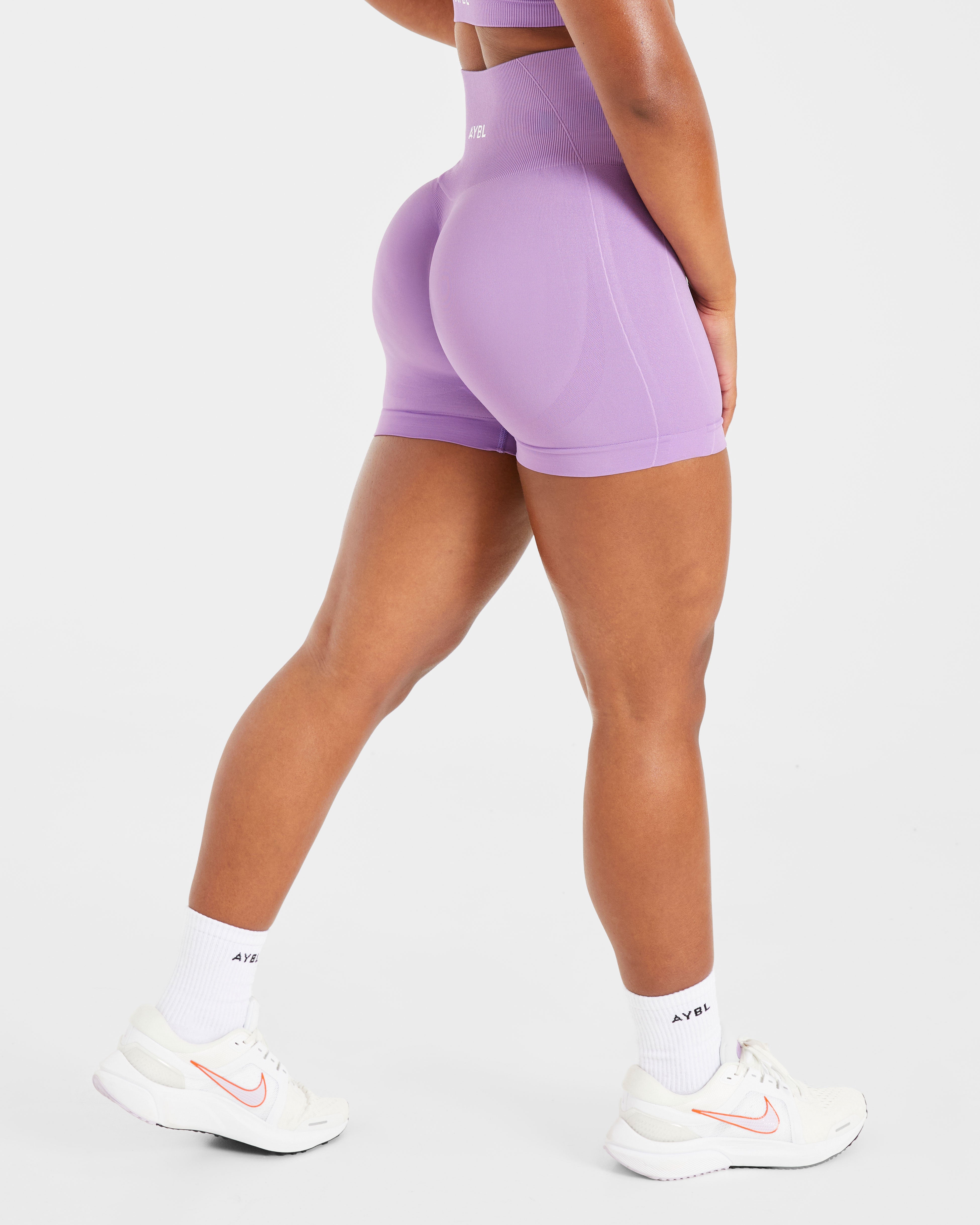 Nahtlose Empower-Shorts – Lila
