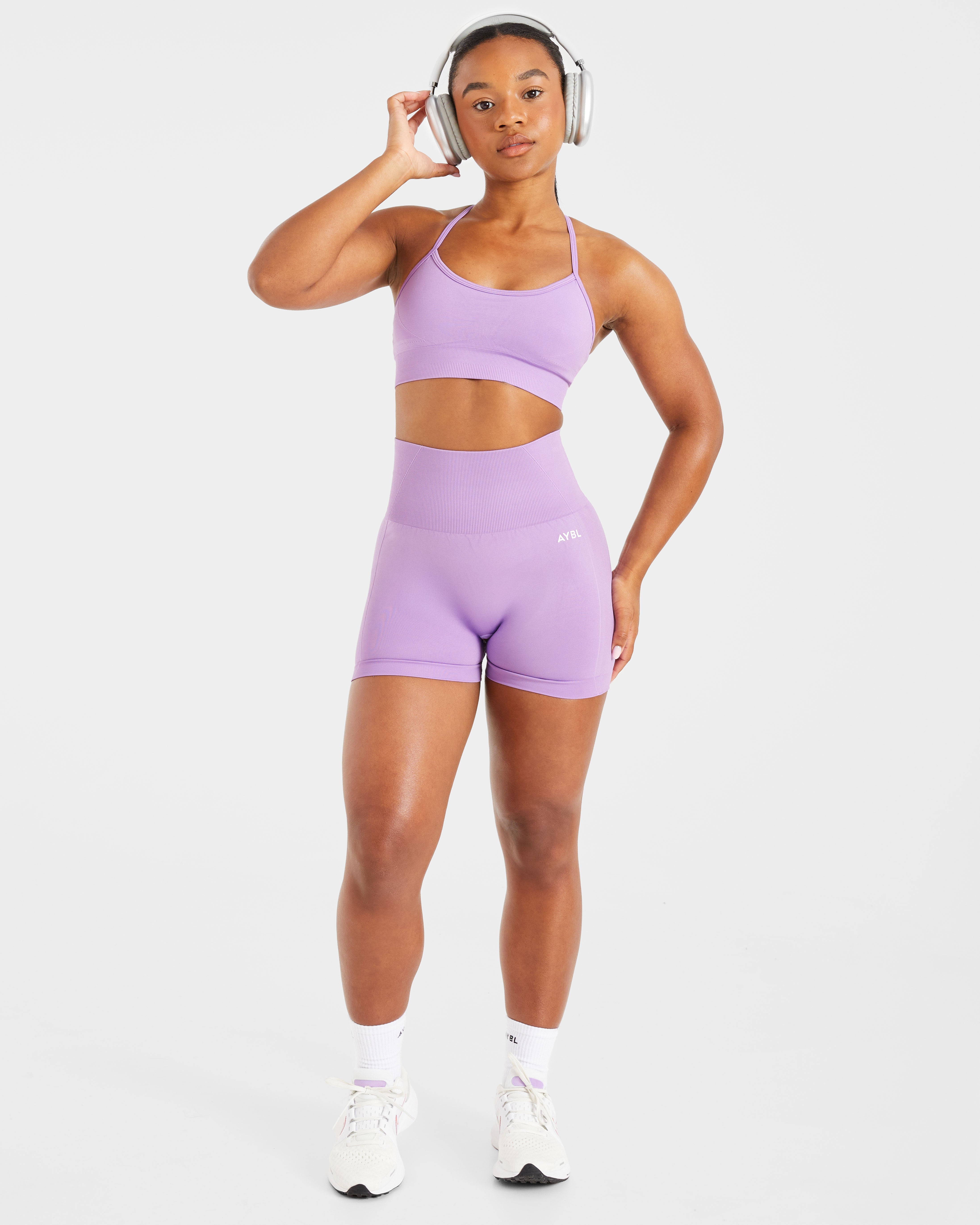 Nahtlose Empower-Shorts – Lila