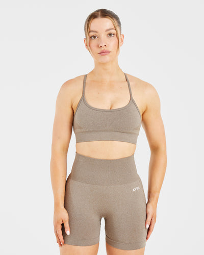 Nahtloser Sport-BH „Empower“ – Taupe meliert