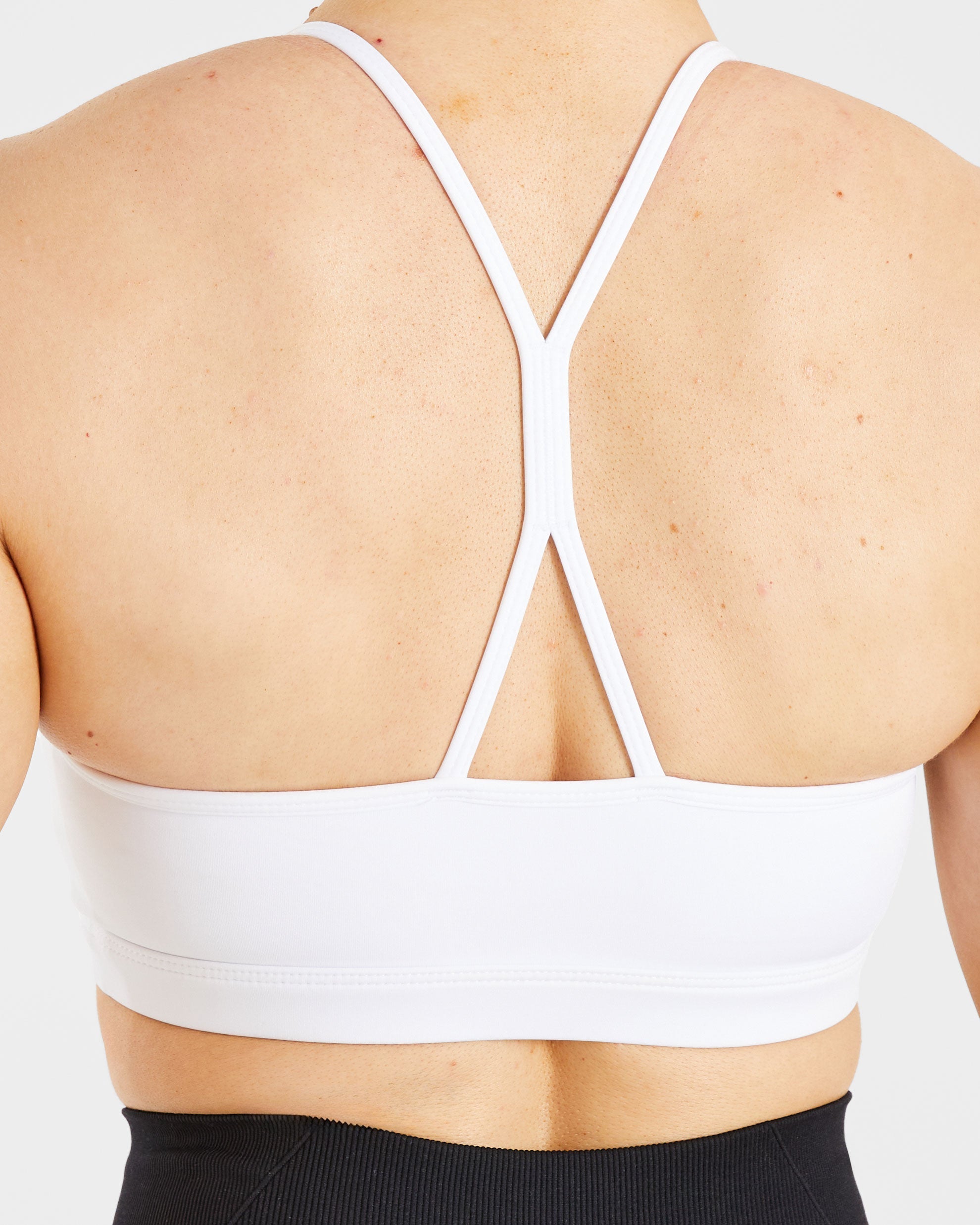 Soutien-gorge de sport froncé Essential - Blanc