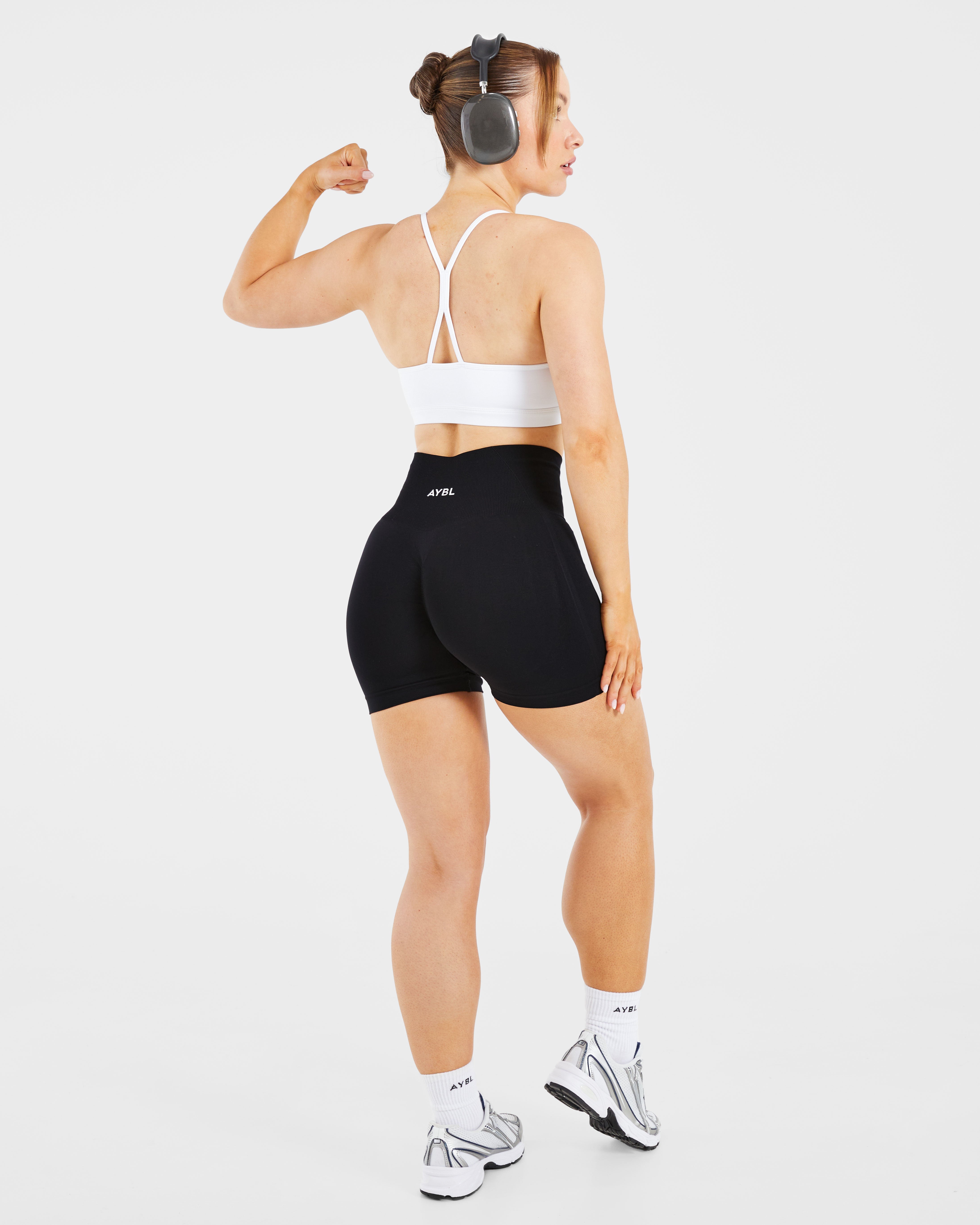 Soutien-gorge de sport froncé Essential - Blanc