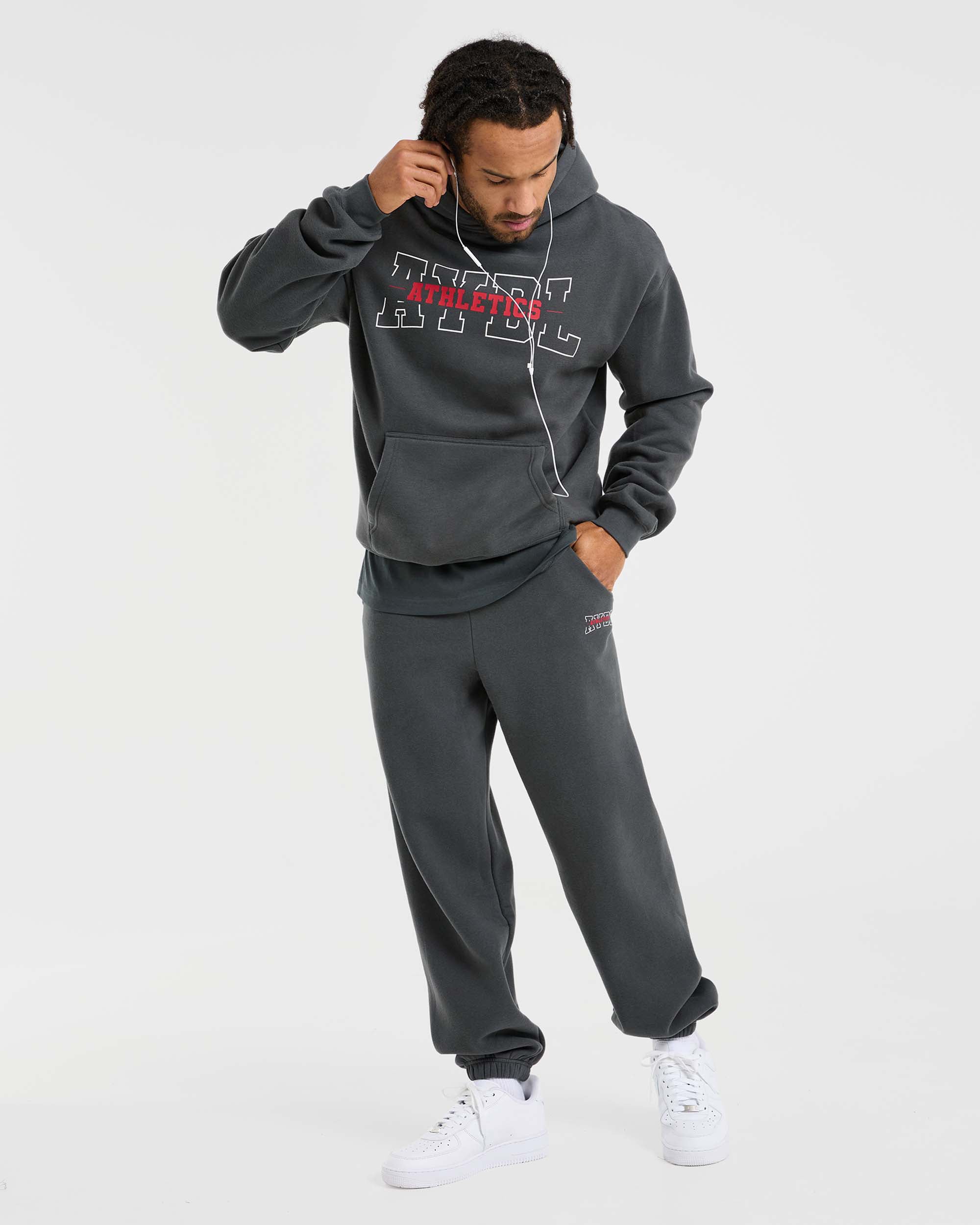 Athletics Oversized Hoodie - Charcoal