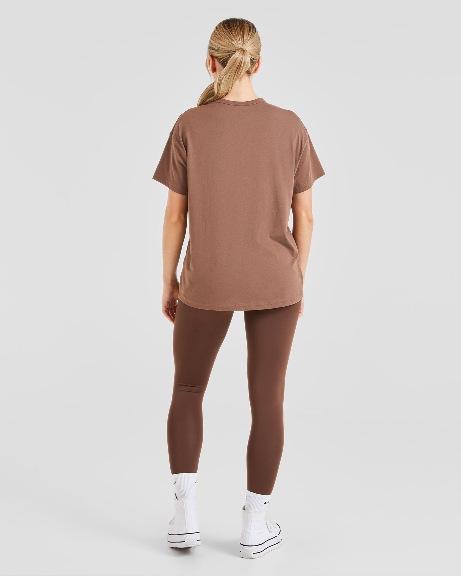 Varsity Oversized T Shirt - Brown