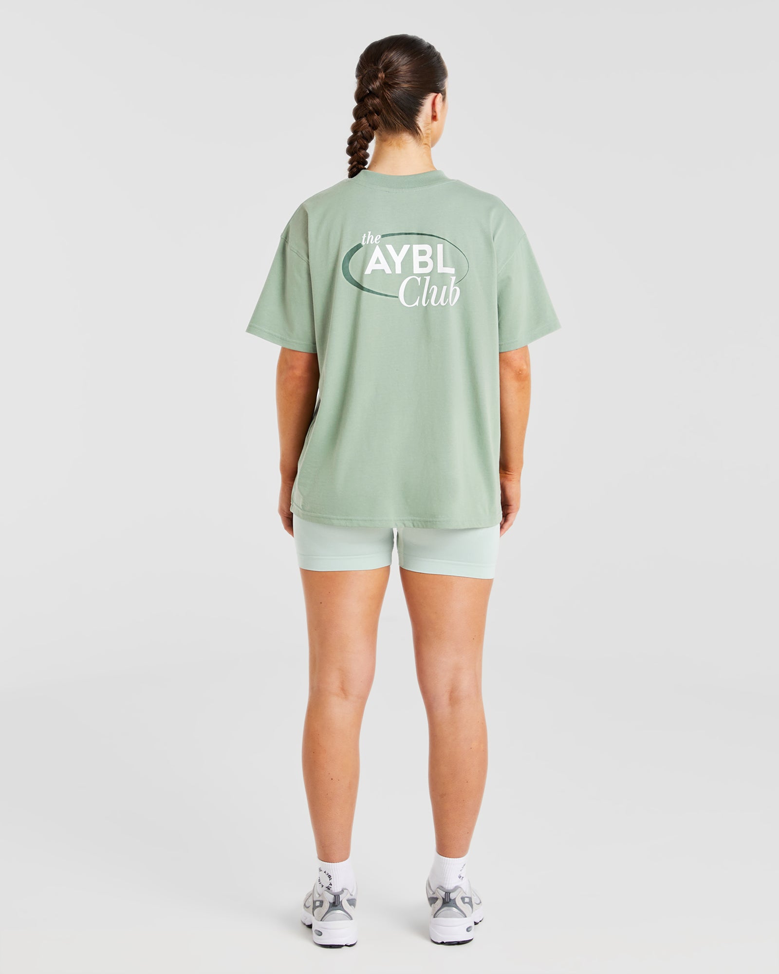 AYBL Club Übergroßes T-Shirt – Oliv