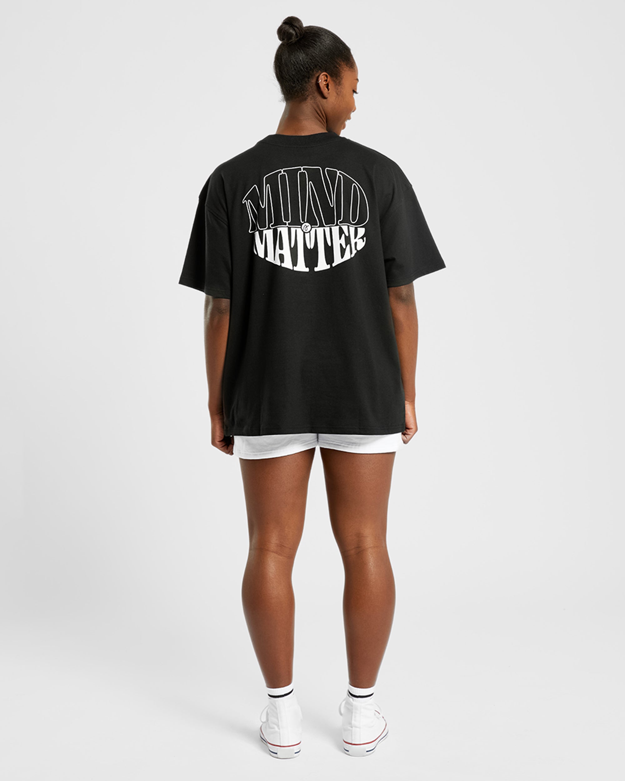 T shirt surdimensionné Mind Over Matter - Noir