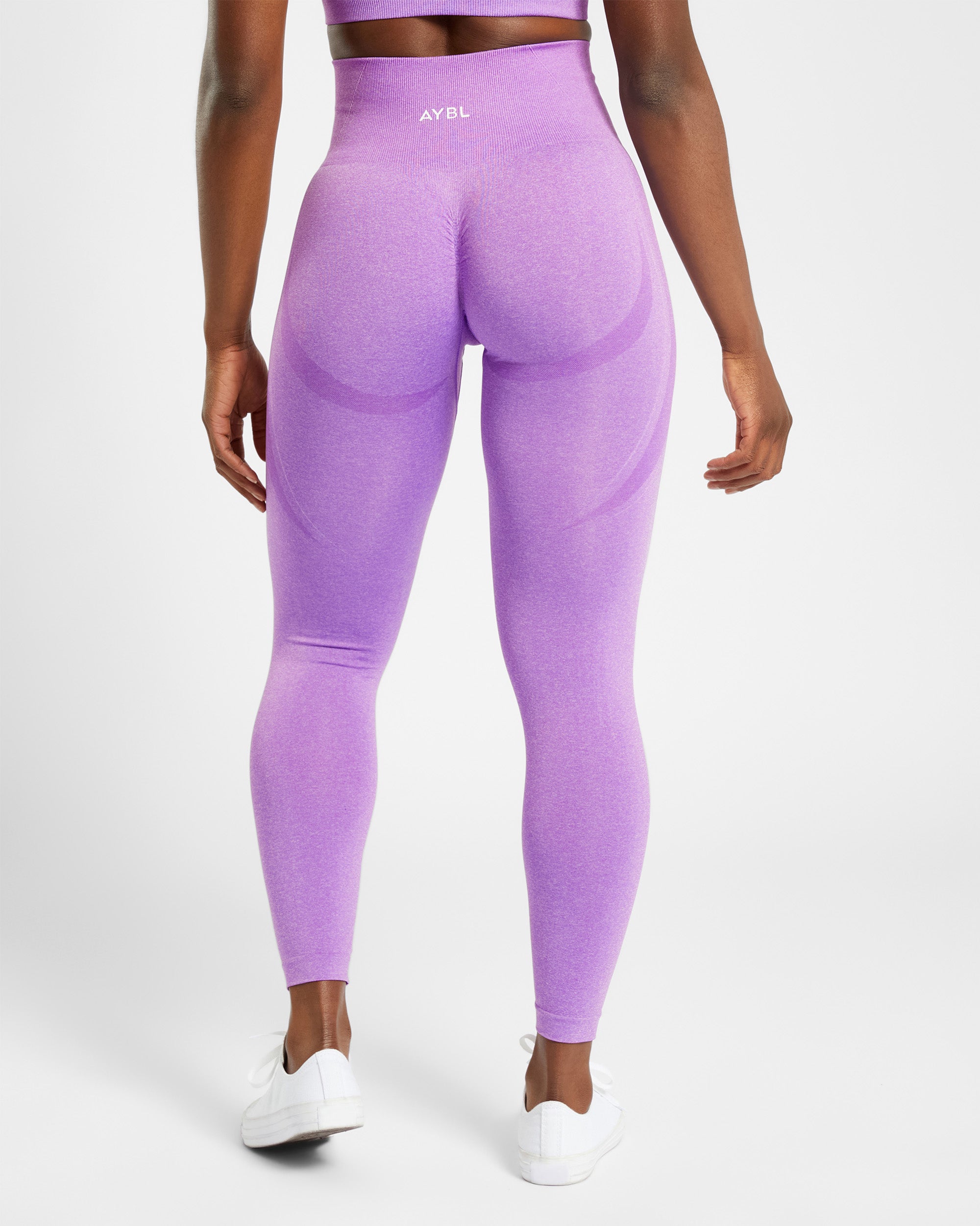 Nahtlose Leggings „Empower“ – Lila meliert