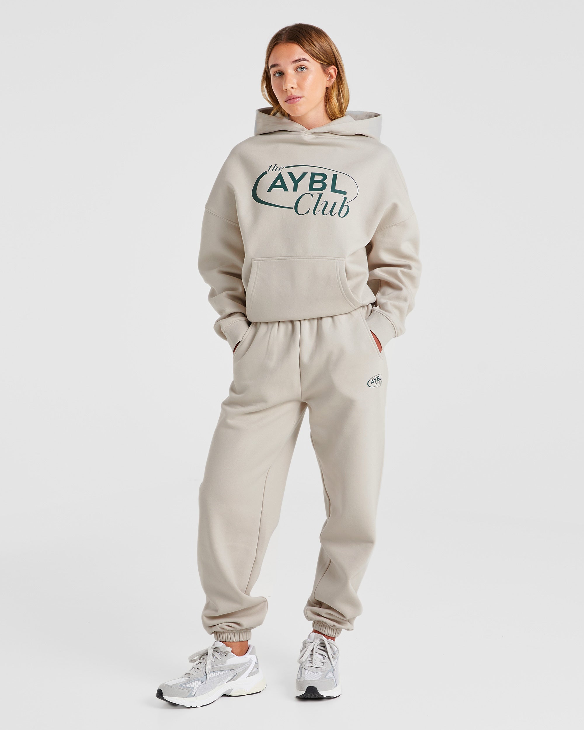 AYBL Club Oversized Hoodie - Sand/Green