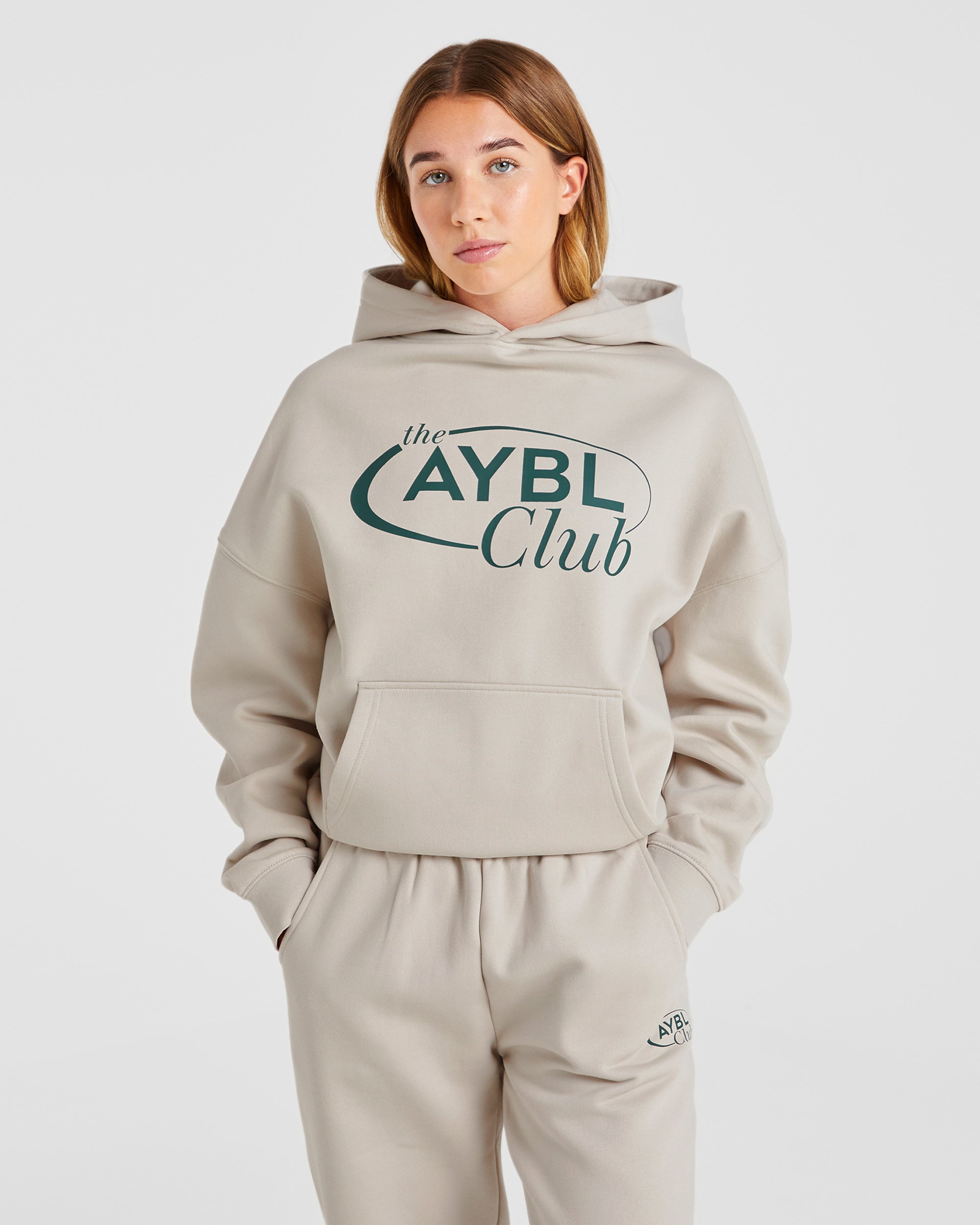 AYBL Club Oversized Hoodie - Sand/Green