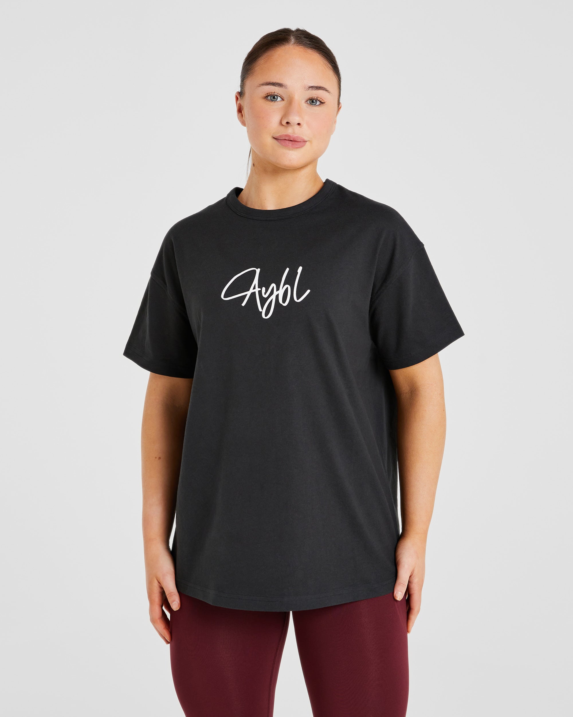 AYBL Script Oversized T Shirt - Black