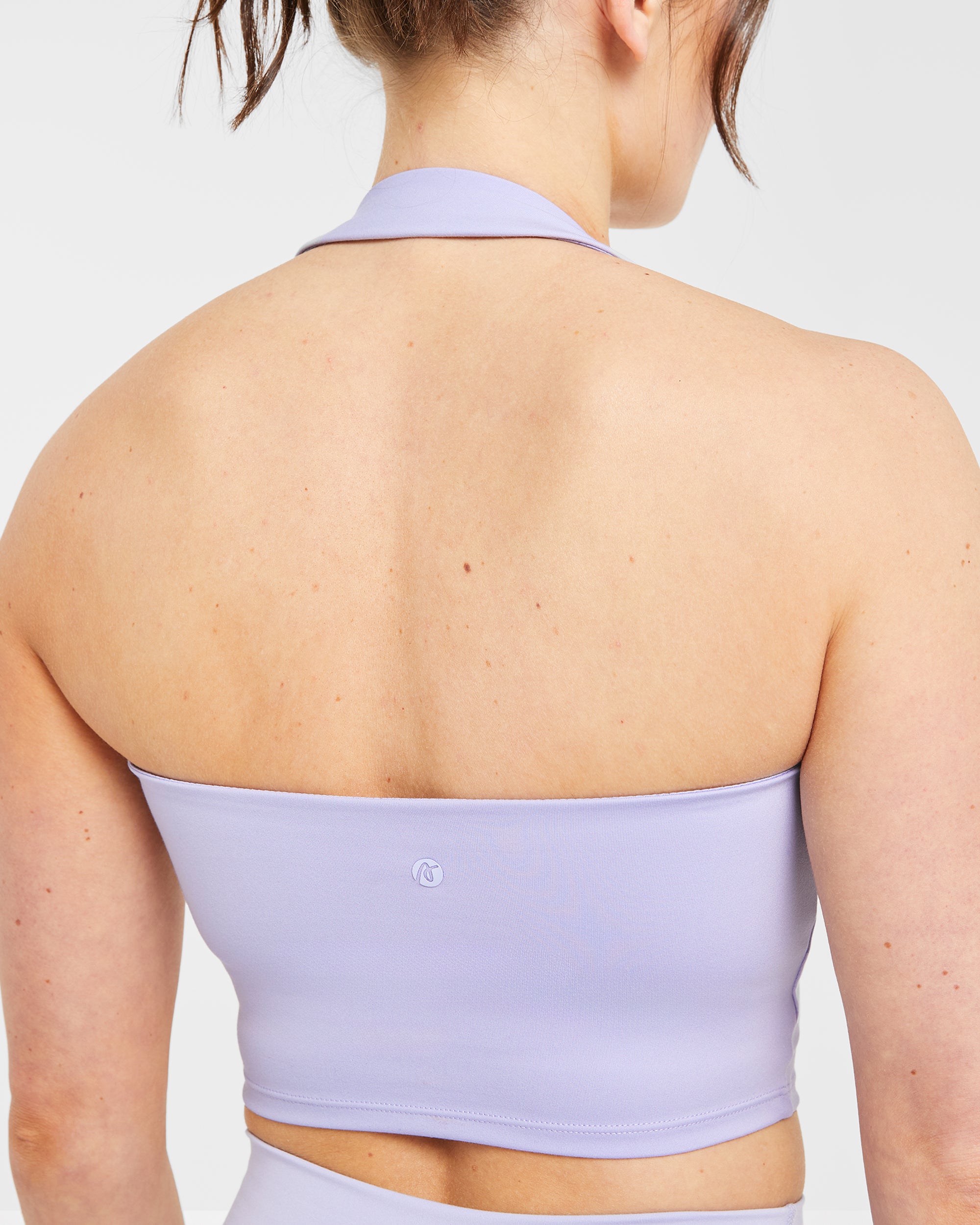 Staple Halterneck Crop Top - Pastel Lavender