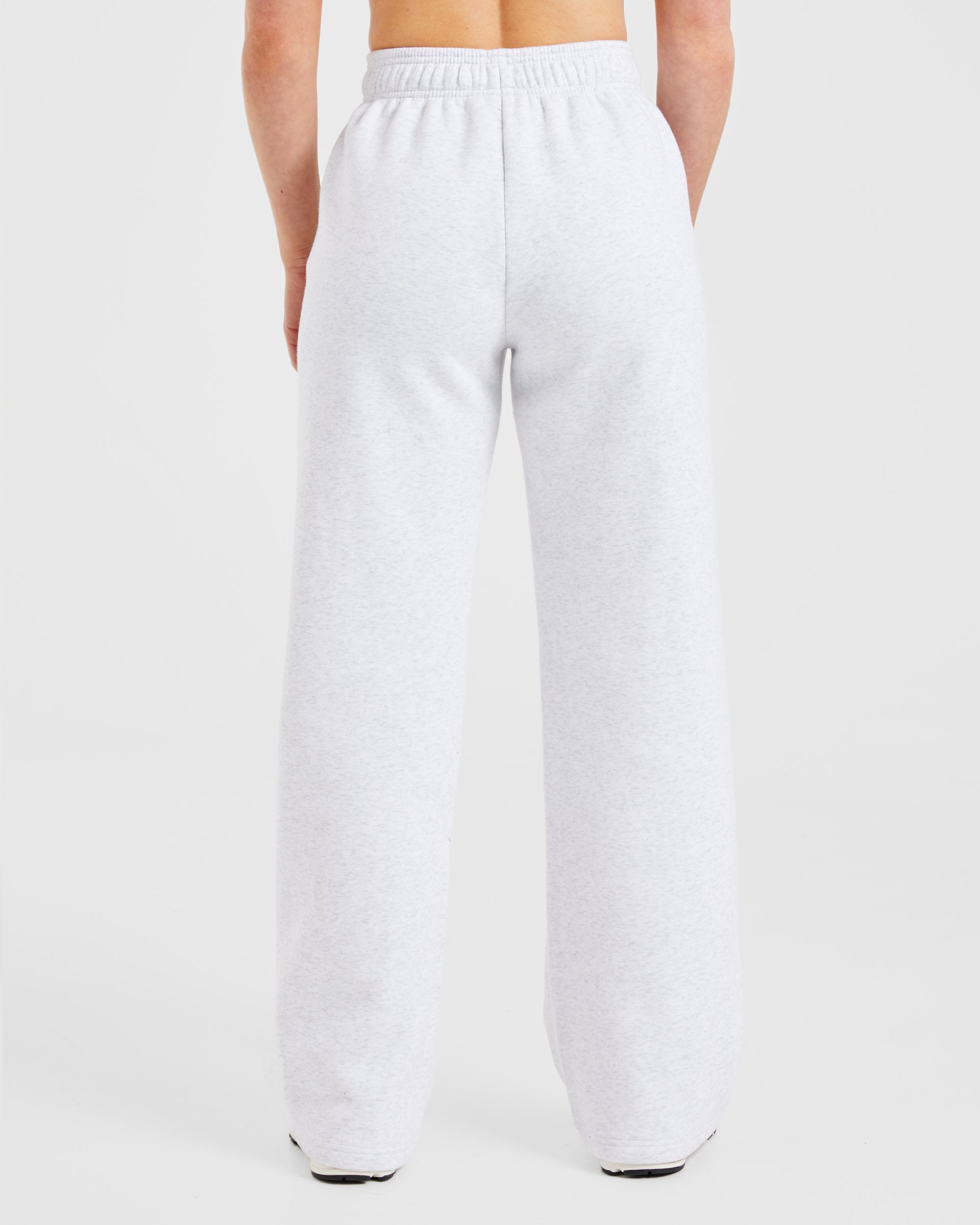 Image 2 from Varsity Embroidered Oversized Straight Leg Joggers - Heather Grey