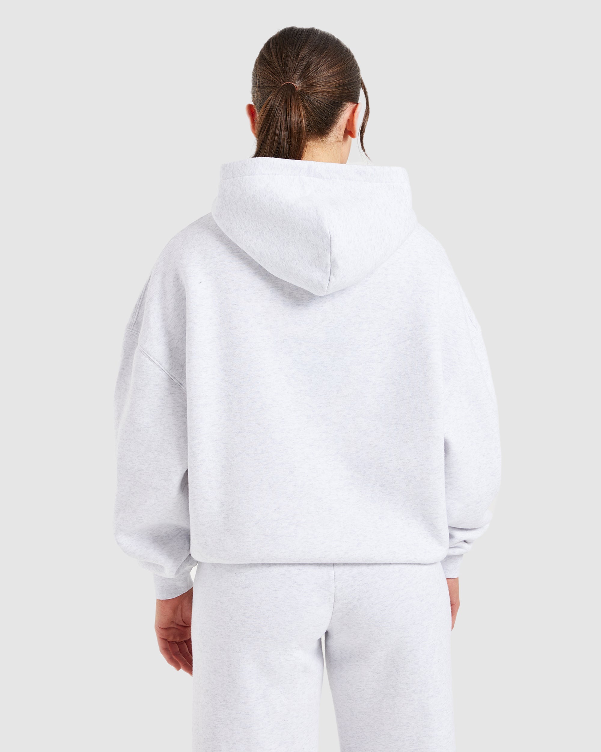 Image 2 from Varsity Embroidered Oversized Hoodie - Heather Grey